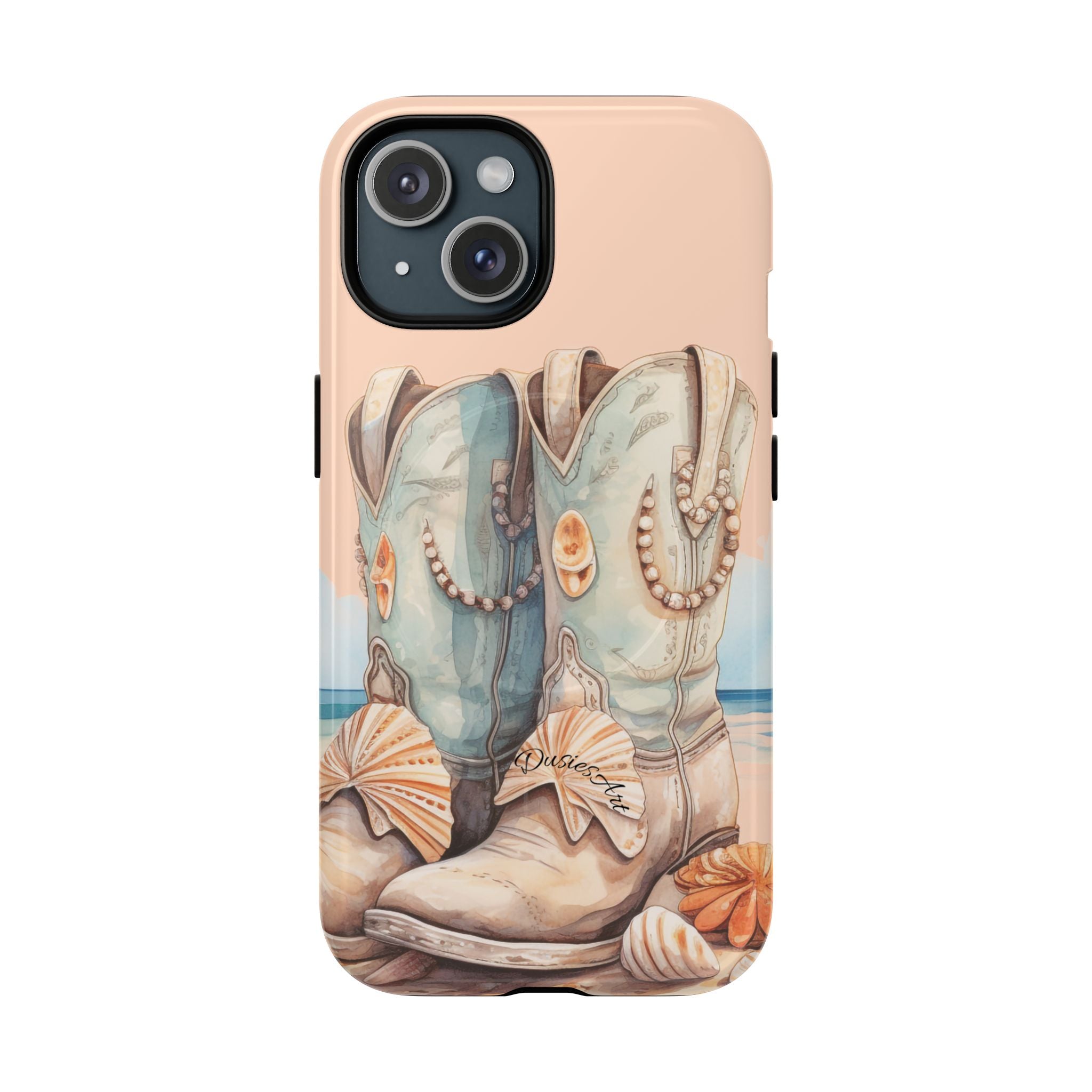 Seashell Cowgirl Boots Phone Case | Tough Magnetic Case