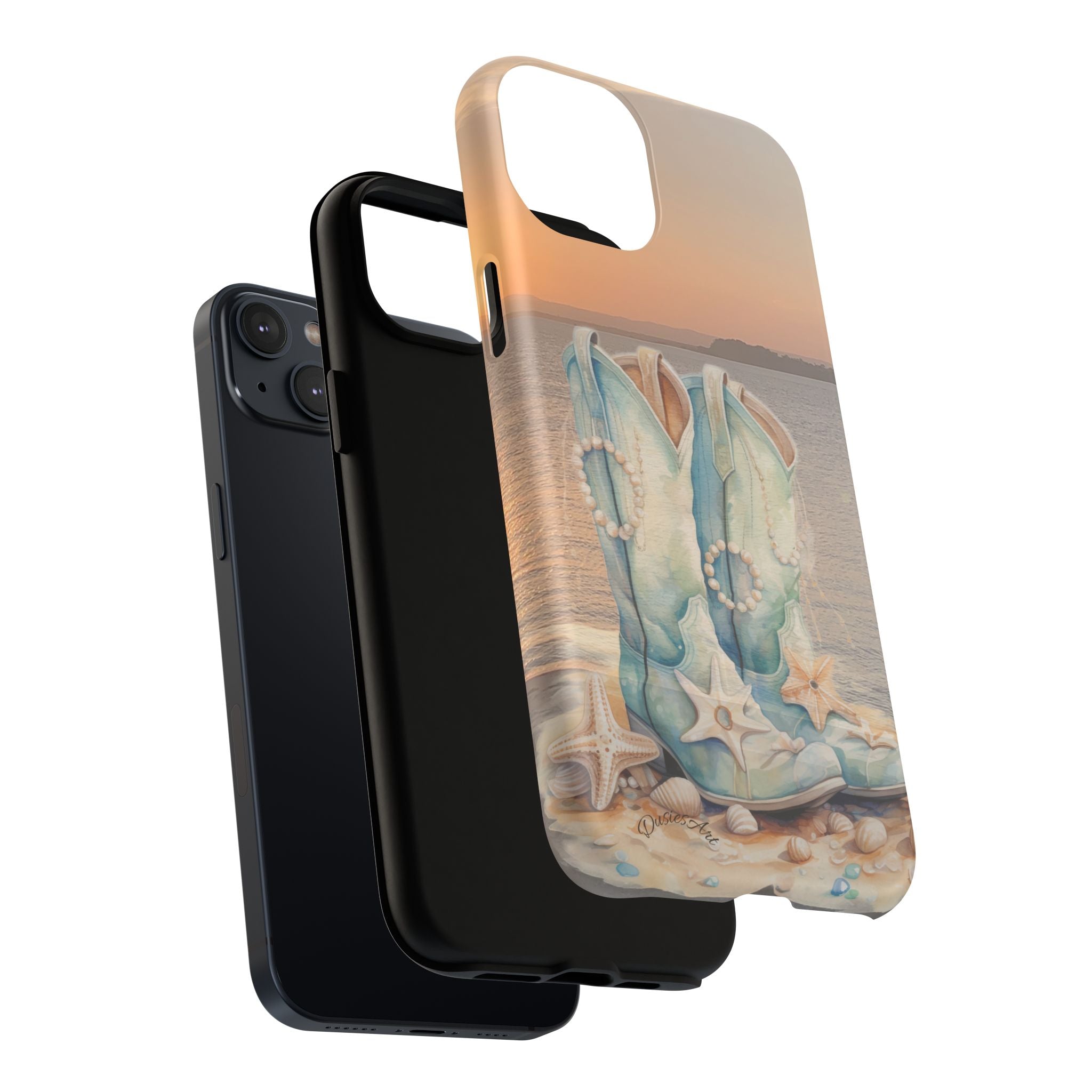 Sundown Boots Phone Case | Coastal Western Artwork| Tough Magnetic Case