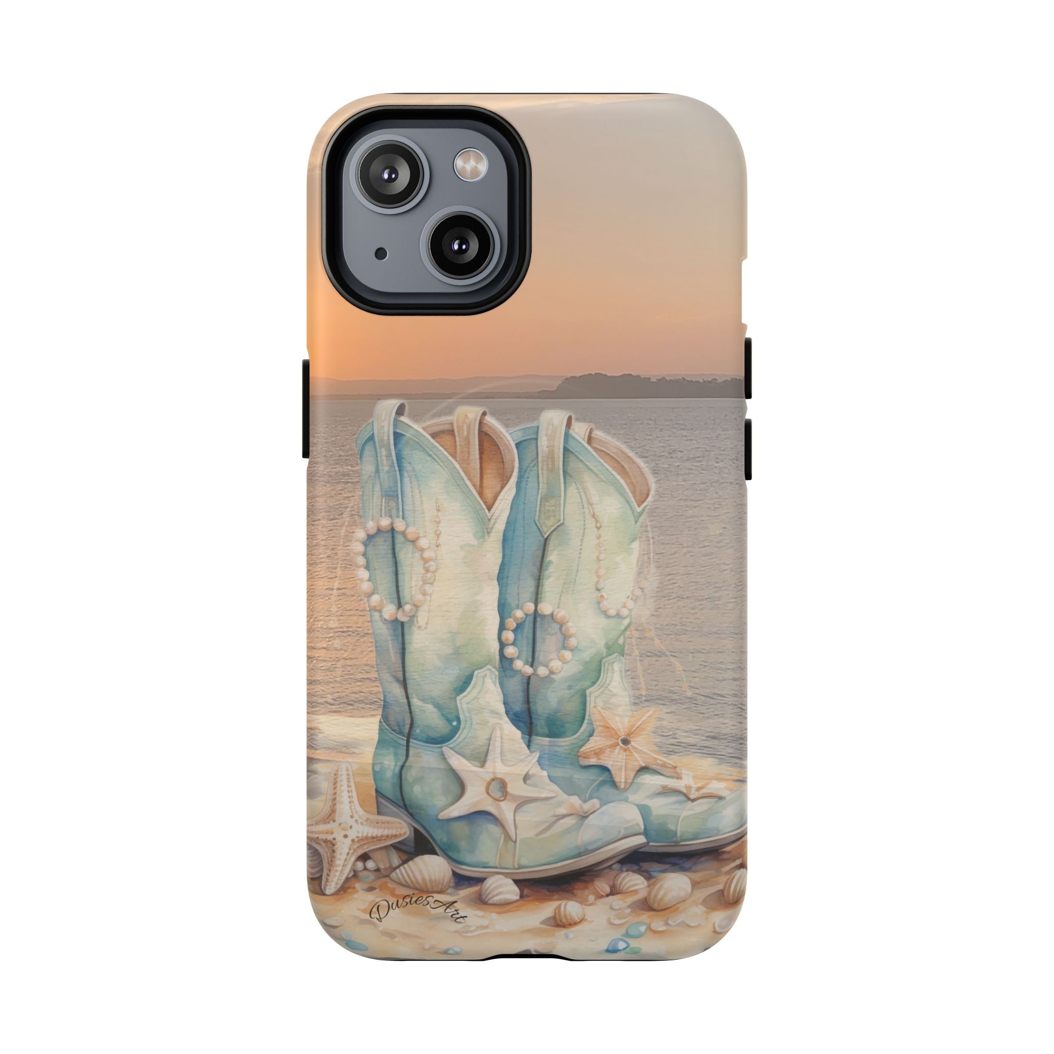 Sundown Boots Phone Case | Coastal Western Artwork| Tough Magnetic Case