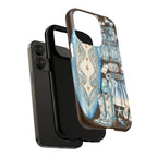 Sundown Cowgirl Boots Brown Phone Case | Coastal Western Patchwork MagSafe Design