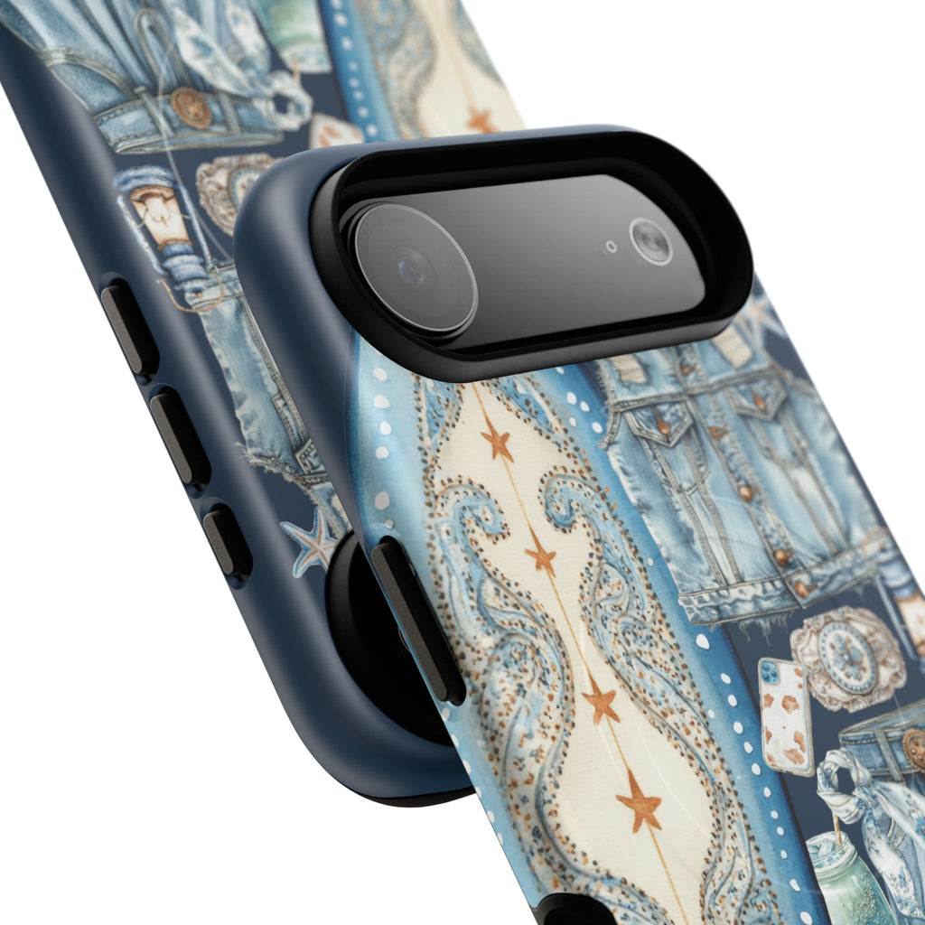 Sundown Cowgirl Boots Navy Tough Case