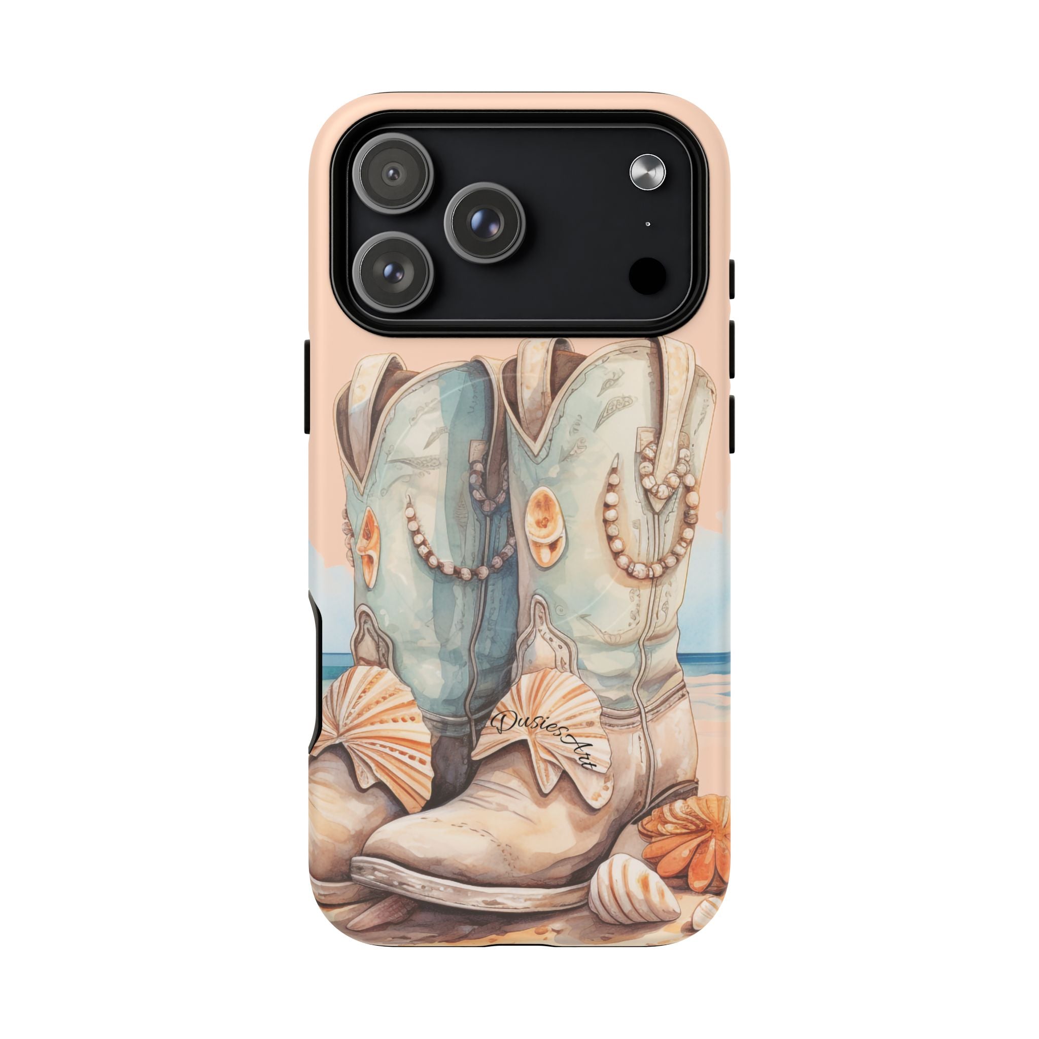 Seashell Cowgirl Boots Phone Case | Tough Magnetic Case
