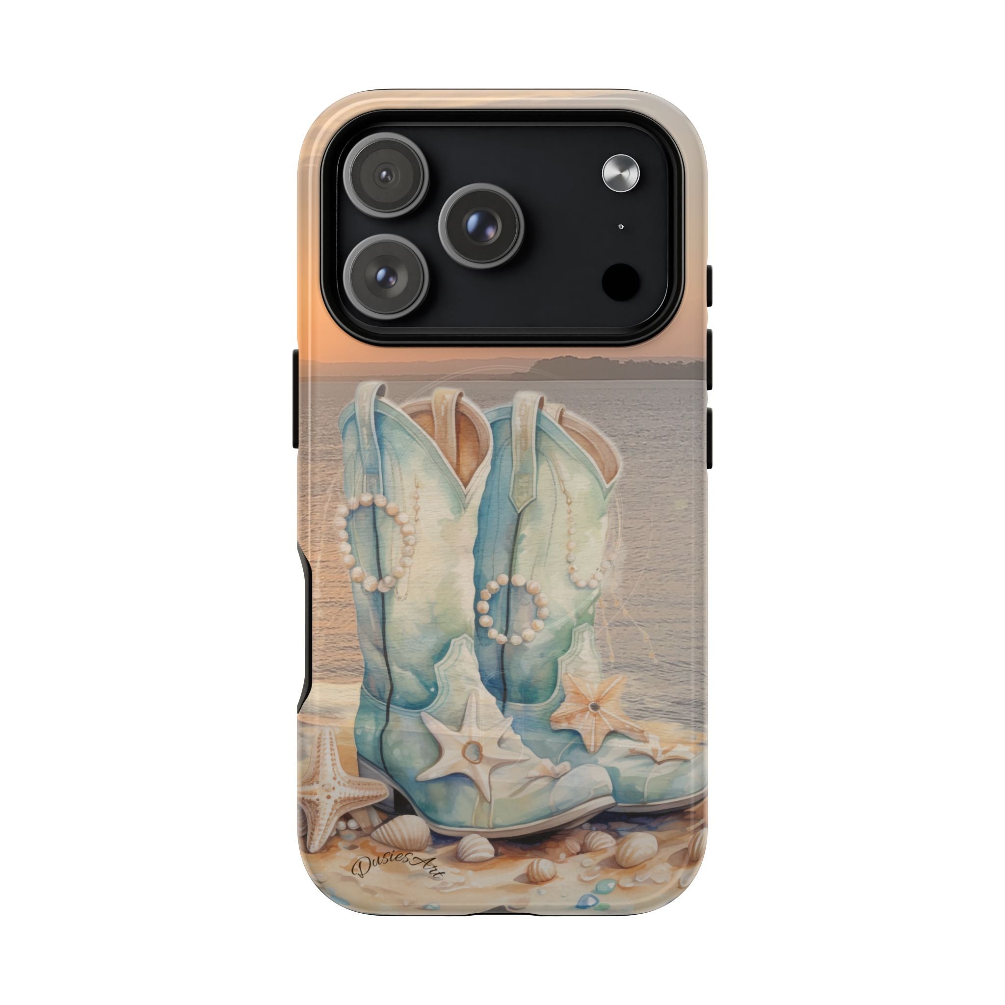 Sundown Boots Phone Case | Coastal Western Artwork| Tough Magnetic Case