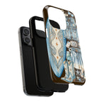 Sundown Cowgirl Boots Brown Phone Case | Coastal Western Patchwork MagSafe Design