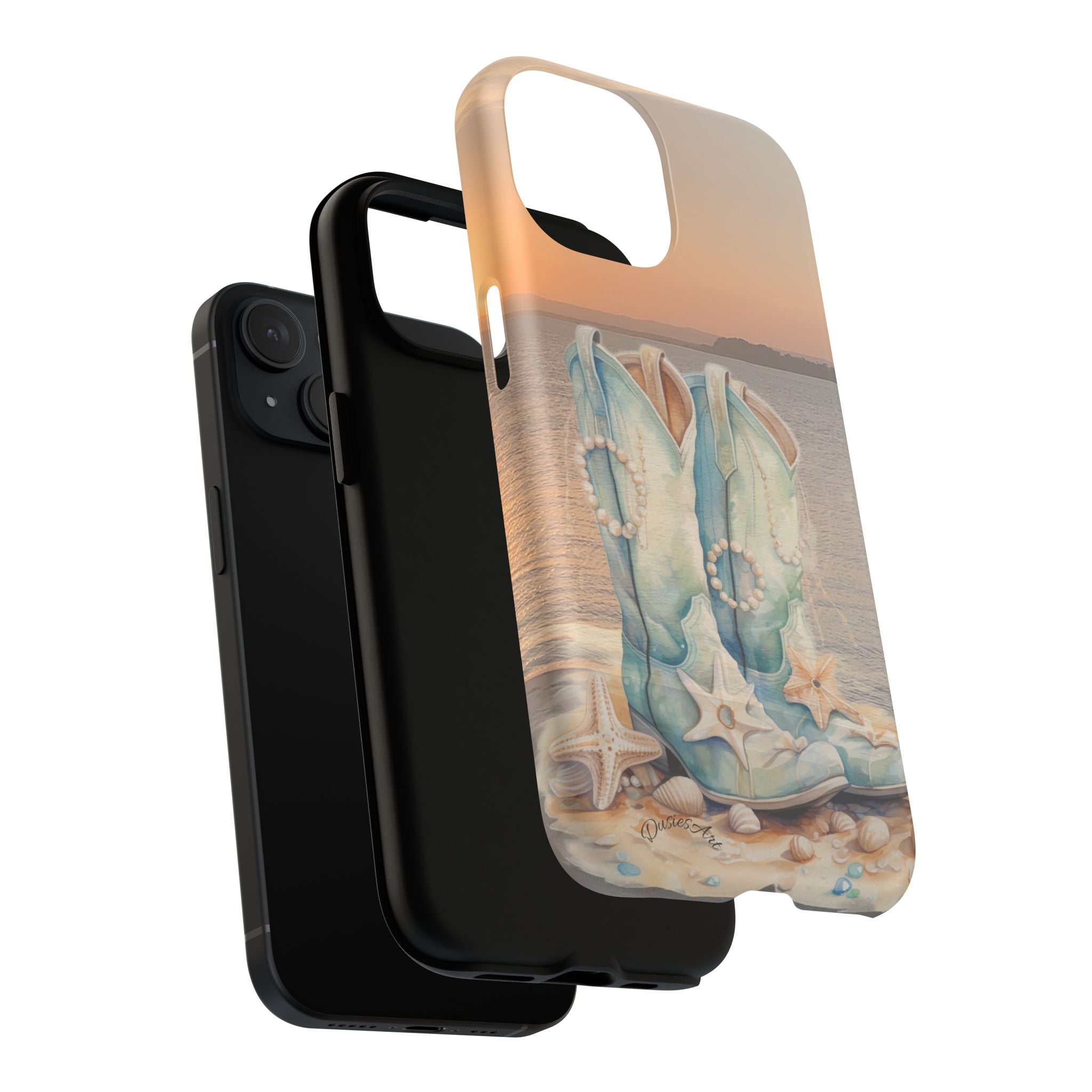 Sundown Boots Phone Case | Coastal Western Artwork| Tough Magnetic Case
