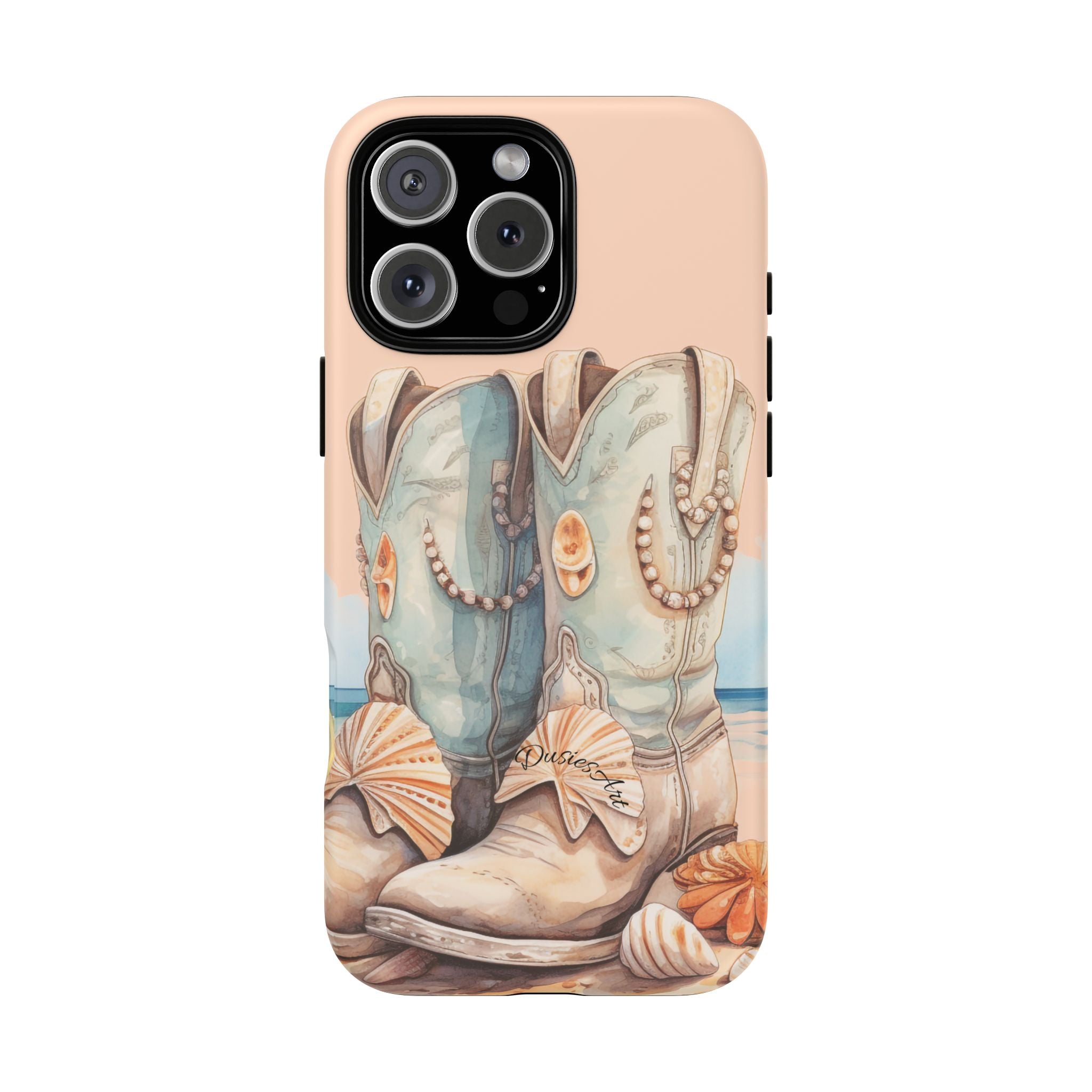 Seashell Cowgirl Boots Phone Case | Tough Magnetic Case