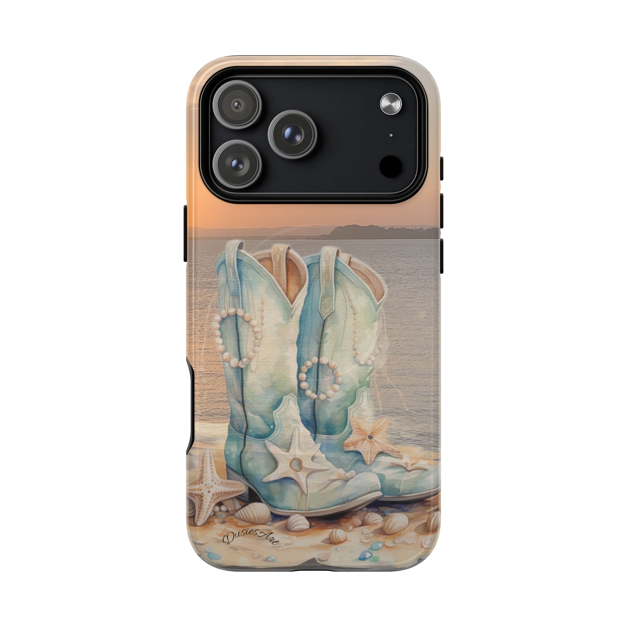 Sundown Boots Phone Case | Coastal Western Artwork| Tough Magnetic Case