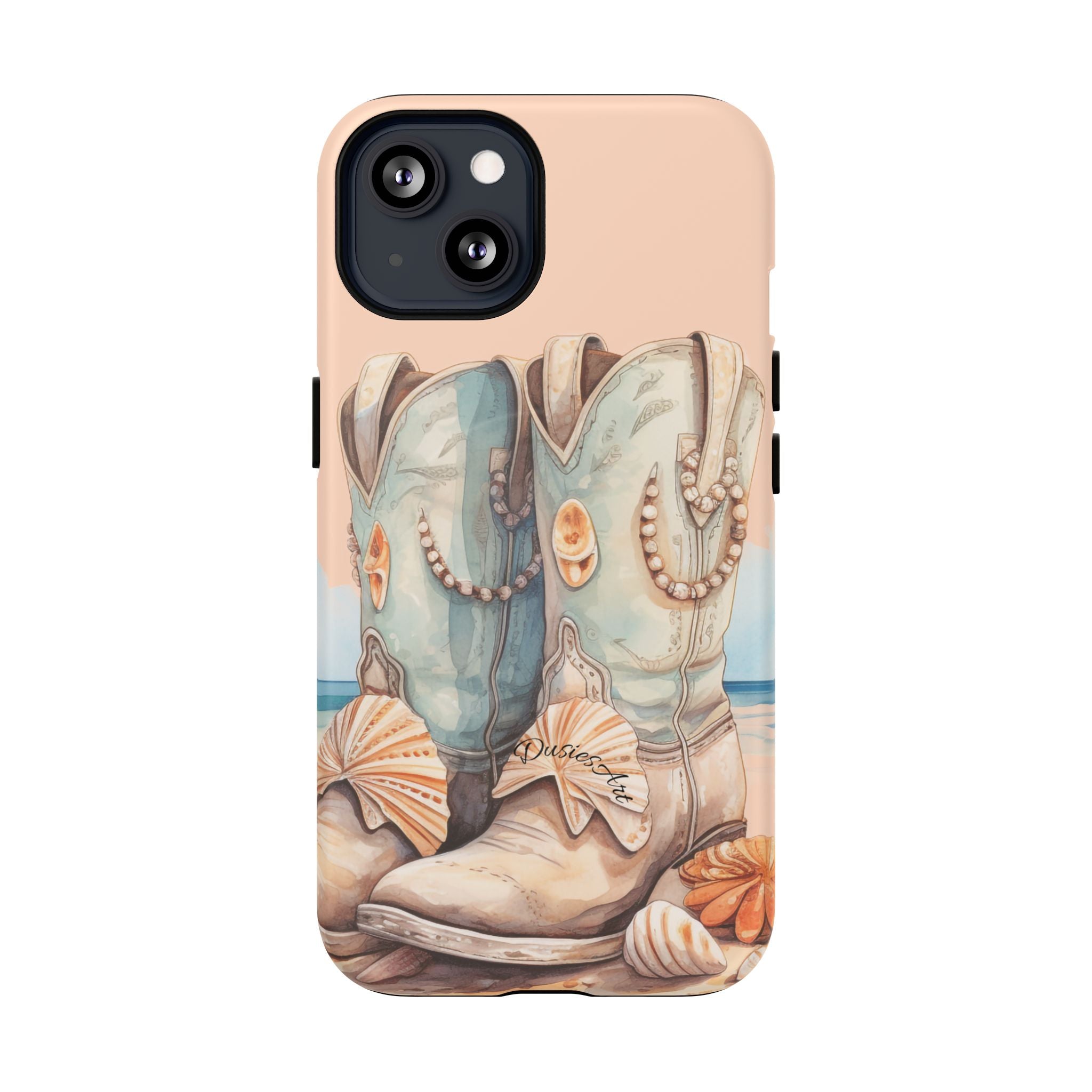 Seashell Cowgirl Boots Phone Case | Tough Magnetic Case