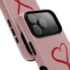 Red Doodle Hearts Phone Case | Tough Magnetic Case