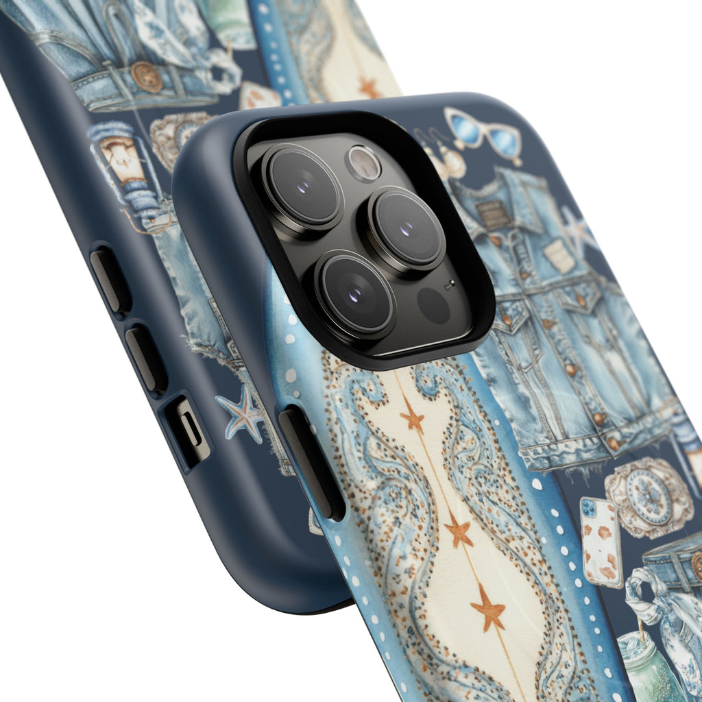 Sundown Cowgirl Boots Navy Tough Case