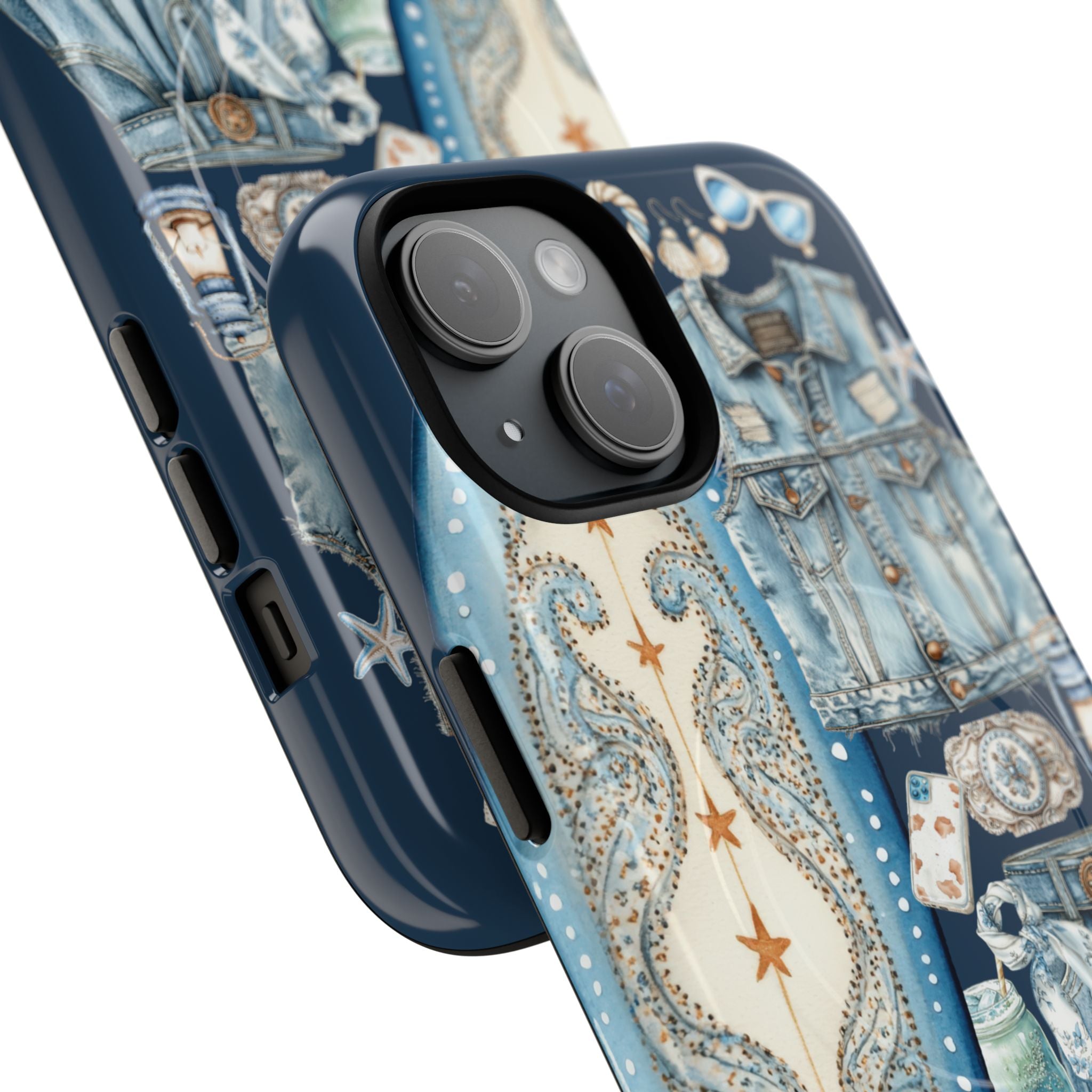 Sundown Cowgirl Boots Navy Tough Case