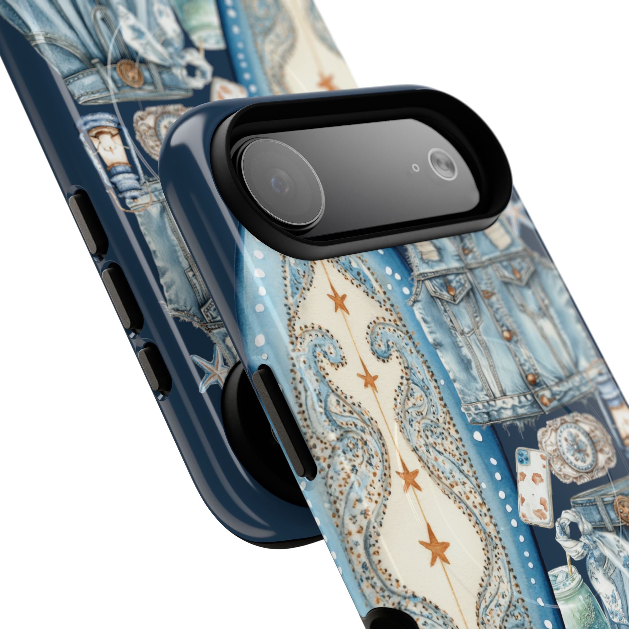 Sundown Cowgirl Boots Navy Tough Case