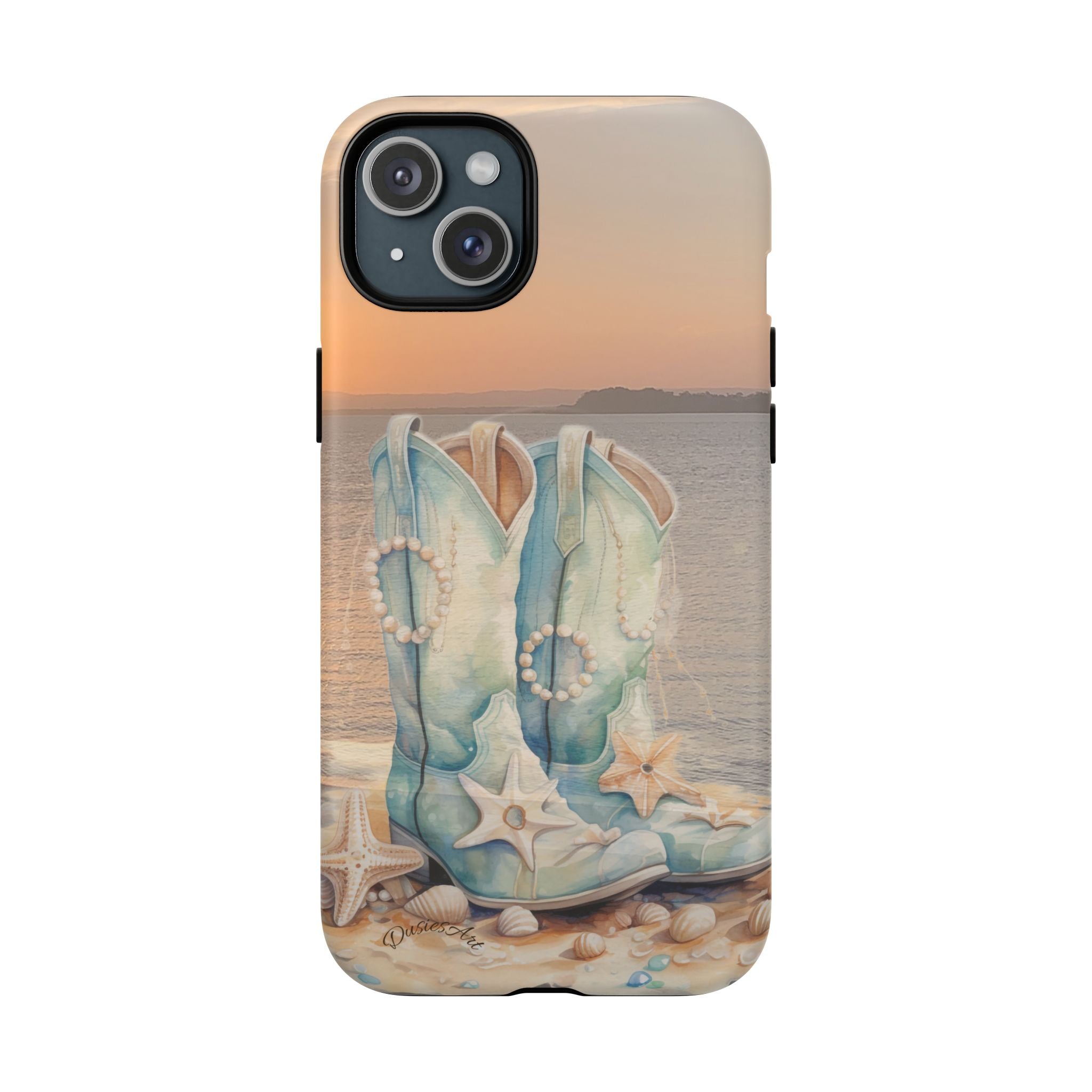 Sundown Boots Phone Case | Coastal Western Artwork| Tough Magnetic Case