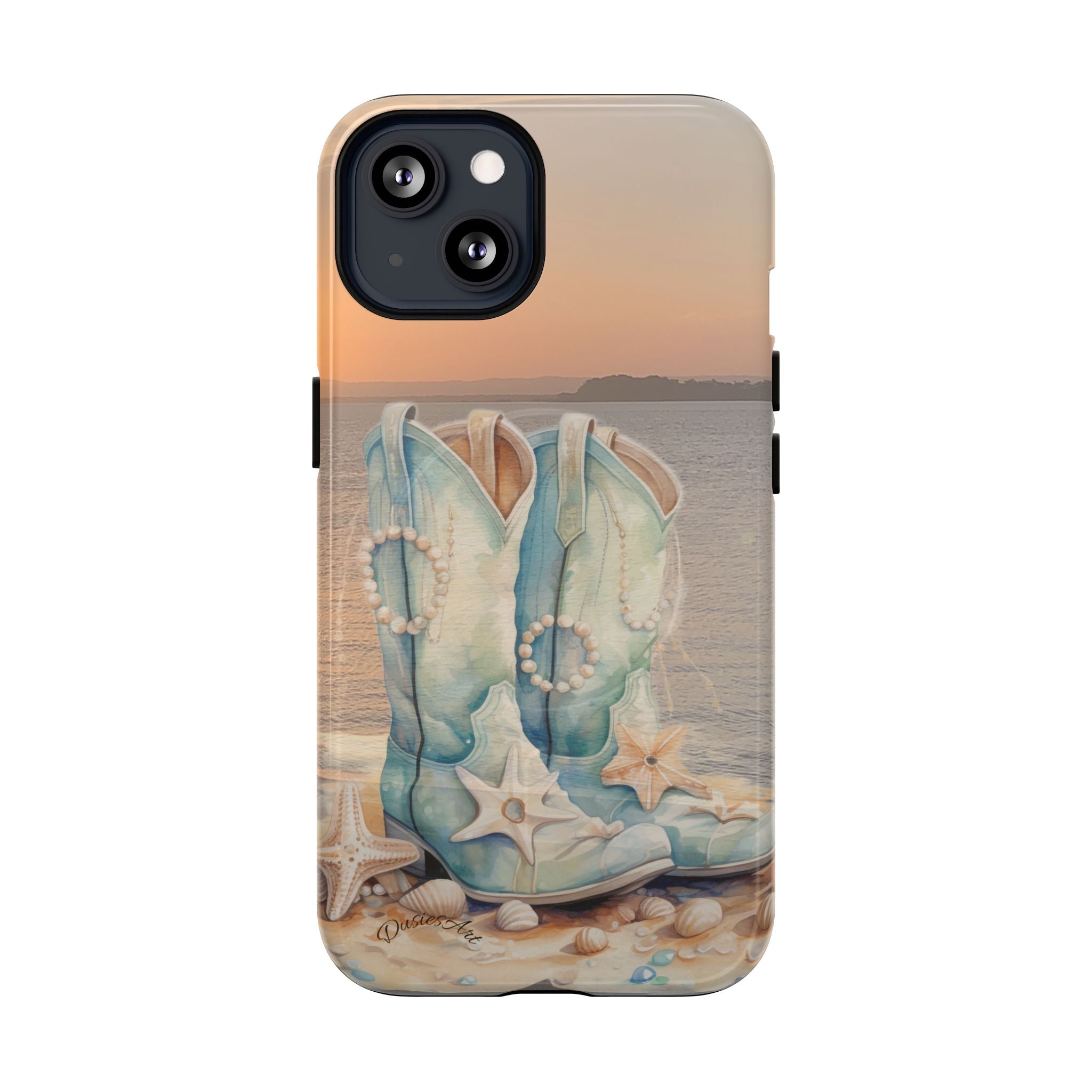 Sundown Boots Phone Case | Coastal Western Artwork| Tough Magnetic Case