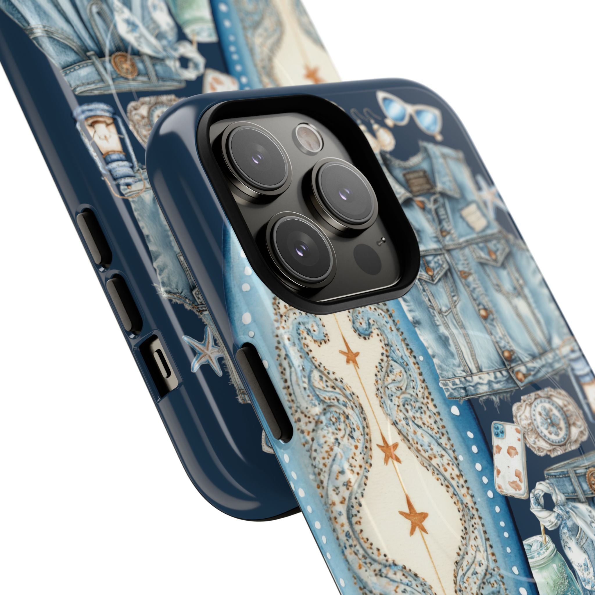 Sundown Cowgirl Boots Navy Tough Case