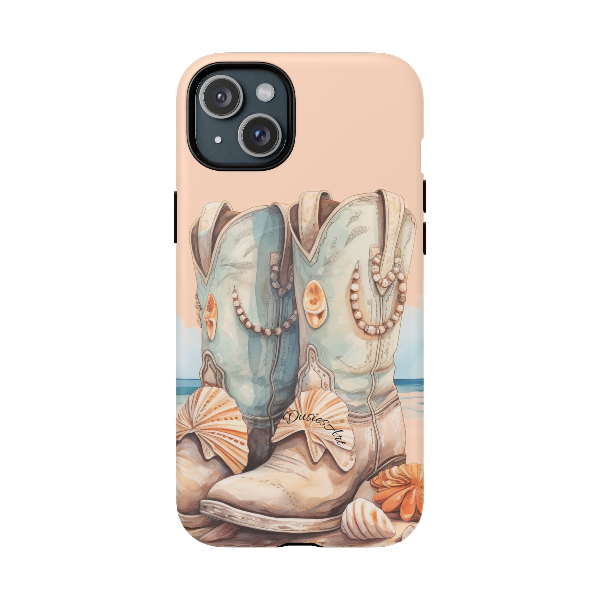 Seashell Cowgirl Boots Phone Case | Tough Magnetic Case