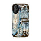 Sundown Cowgirl Boots Brown Phone Case | Coastal Western Patchwork MagSafe Design