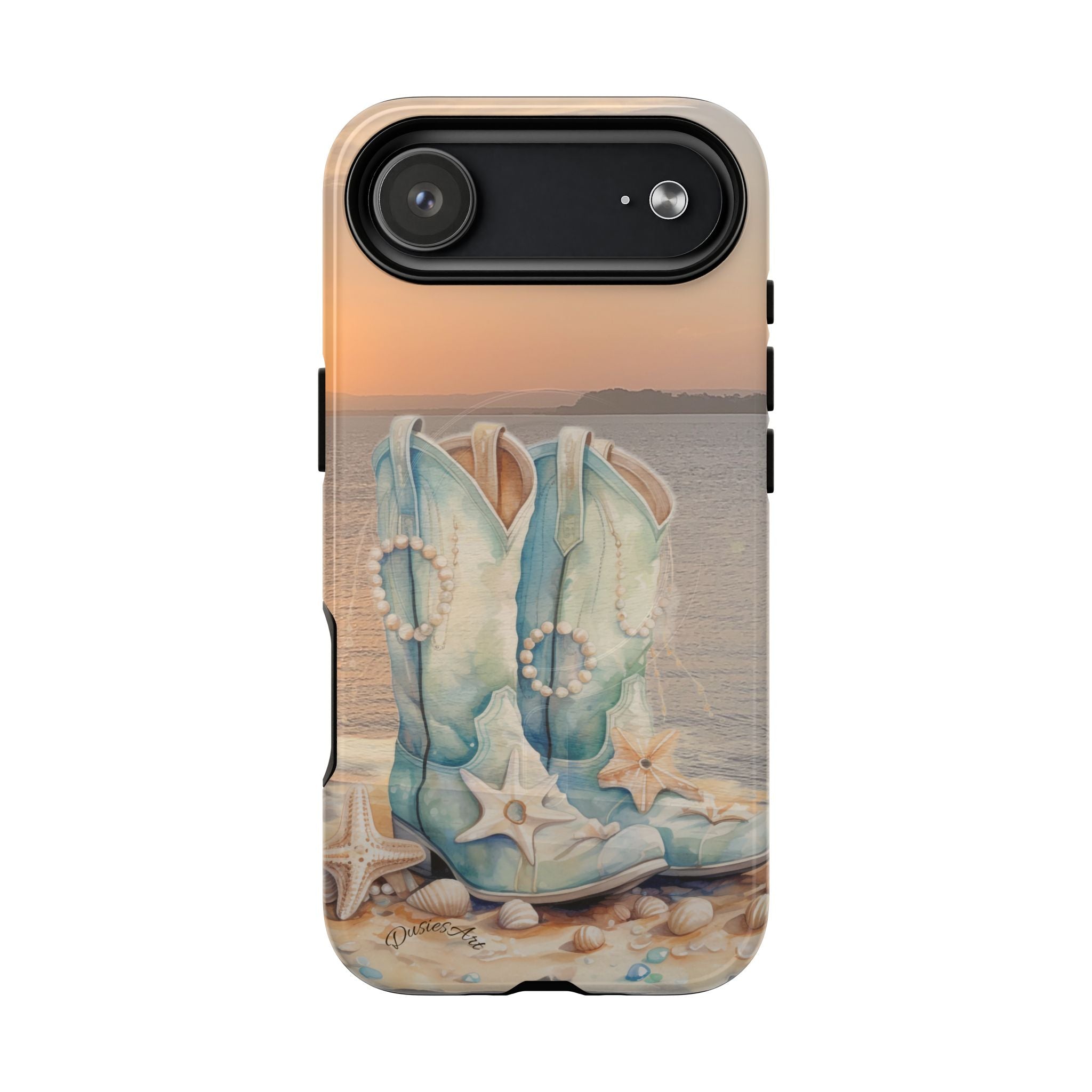 Sundown Boots Phone Case | Coastal Western Artwork| Tough Magnetic Case
