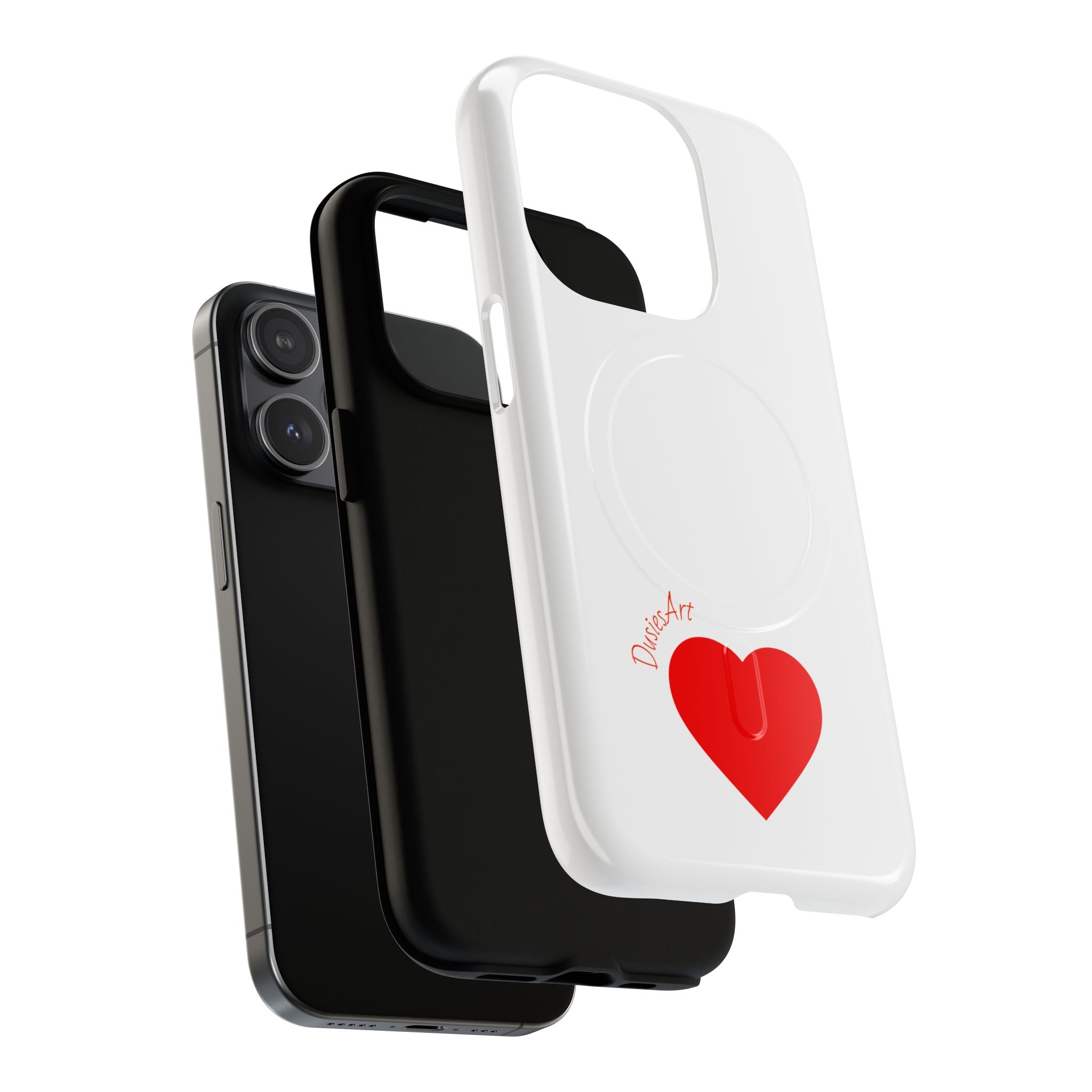 Red Heart Love Design Phone Case | Tough Magnetic Case