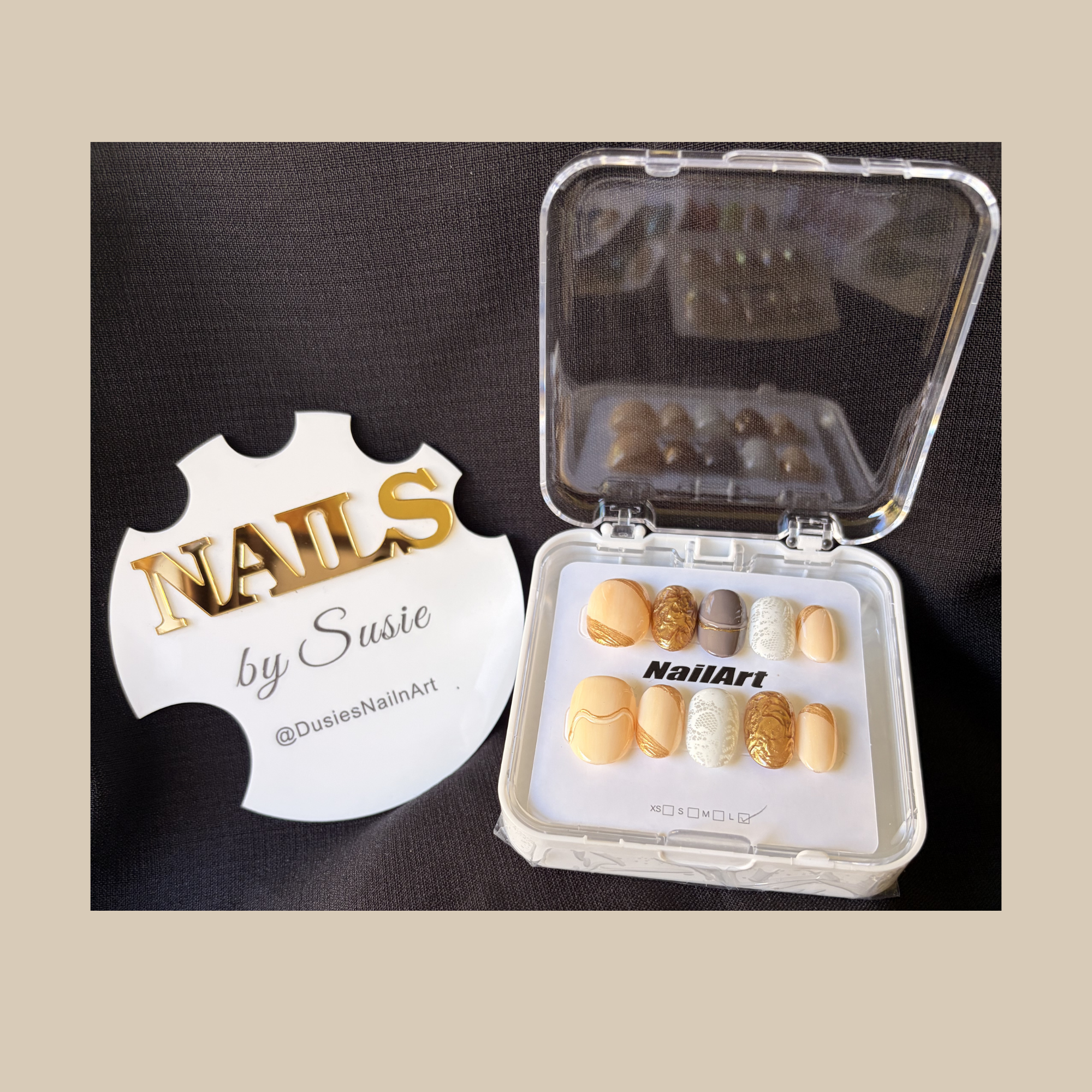 Golden Veil Press On-Nail Set