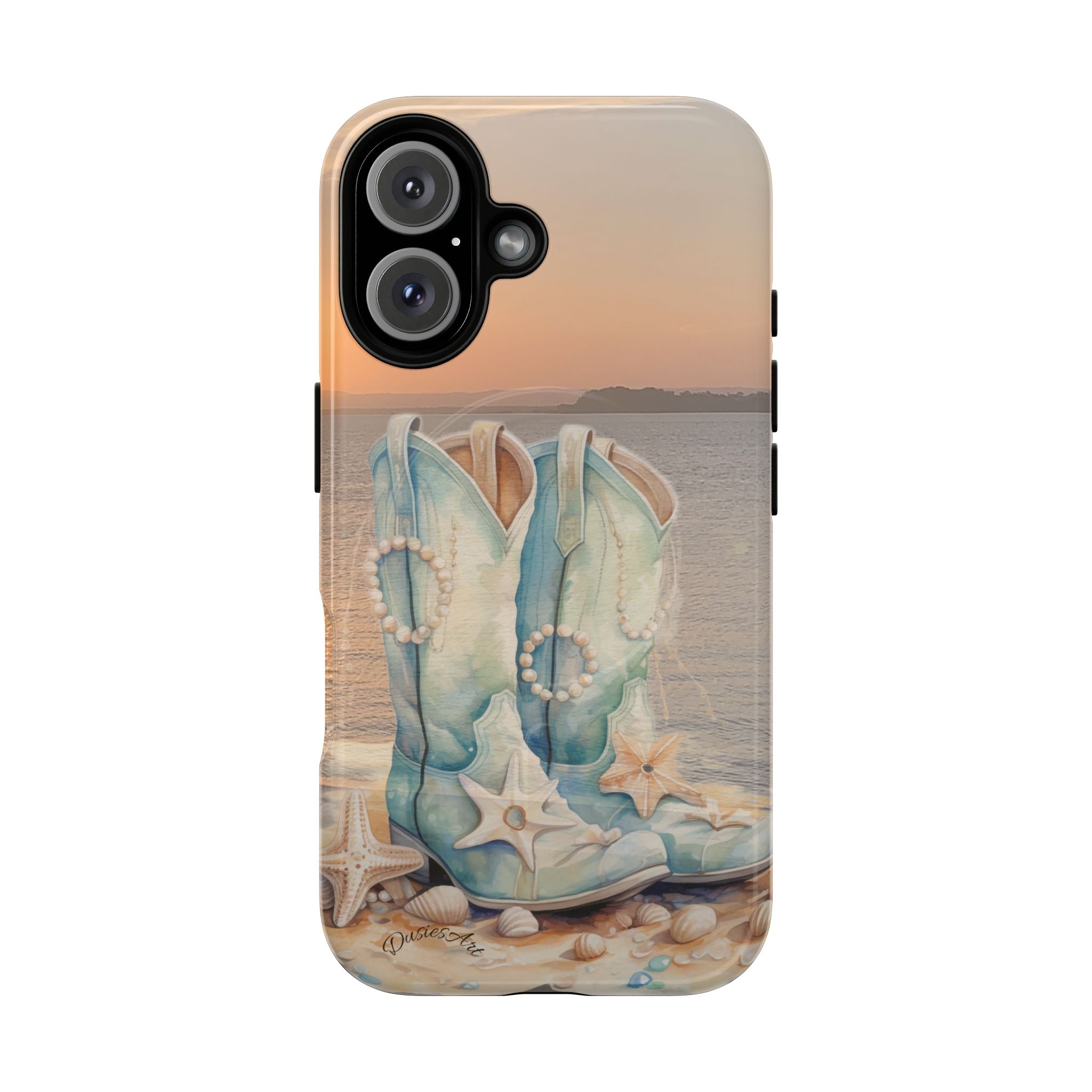 Sundown Boots Phone Case | Coastal Western Artwork| Tough Magnetic Case