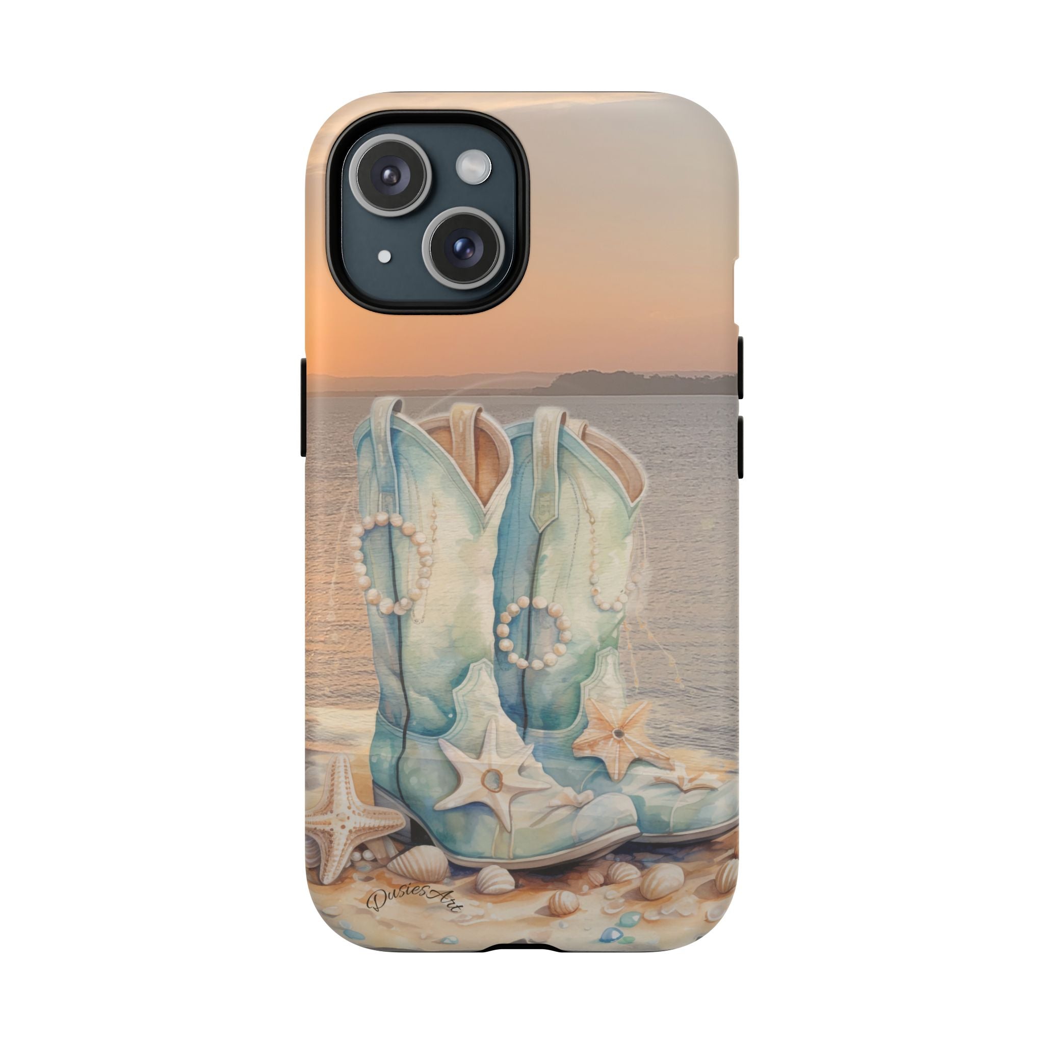 Sundown Boots Phone Case | Coastal Western Artwork| Tough Magnetic Case