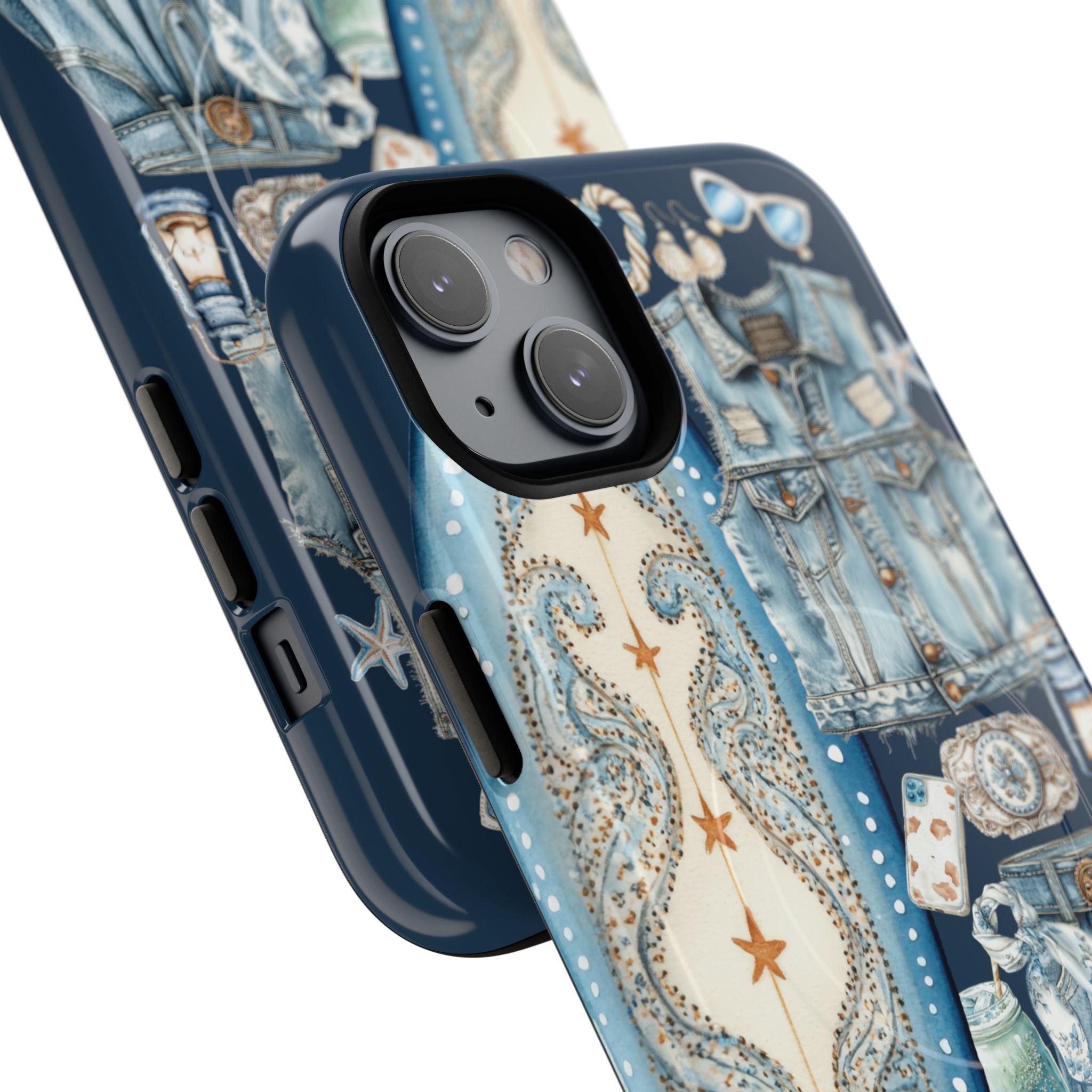 Sundown Cowgirl Boots Navy Tough Case