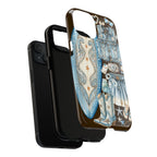 Sundown Cowgirl Boots Brown Phone Case | Coastal Western Patchwork MagSafe Design