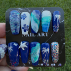 State of Origin Nails - NSW Medium Coffin