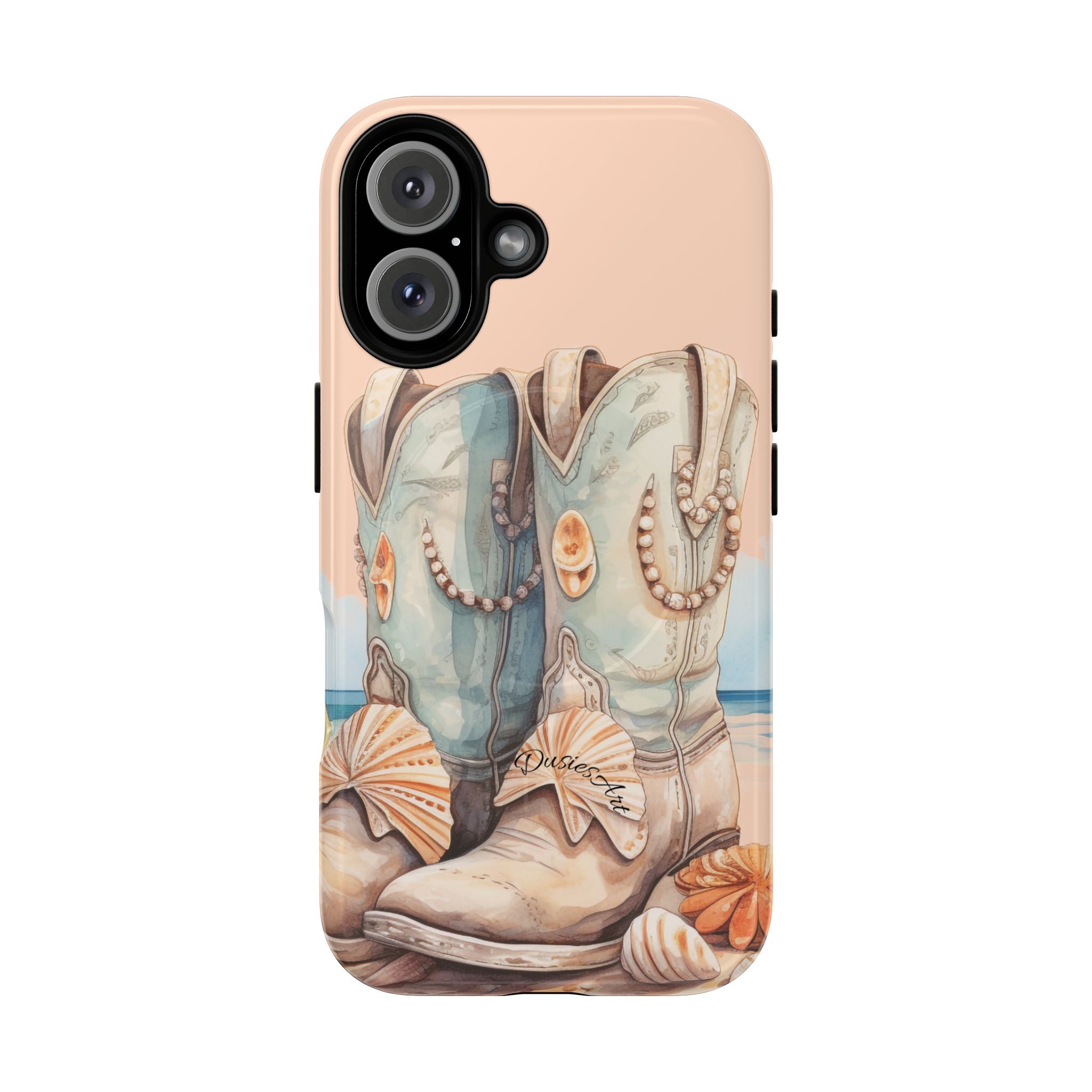 Seashell Cowgirl Boots Phone Case | Tough Magnetic Case