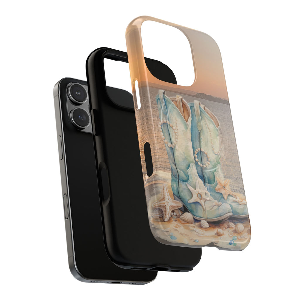Turquoise Cowboy Boots Phone Case | Tough Magnetic Case