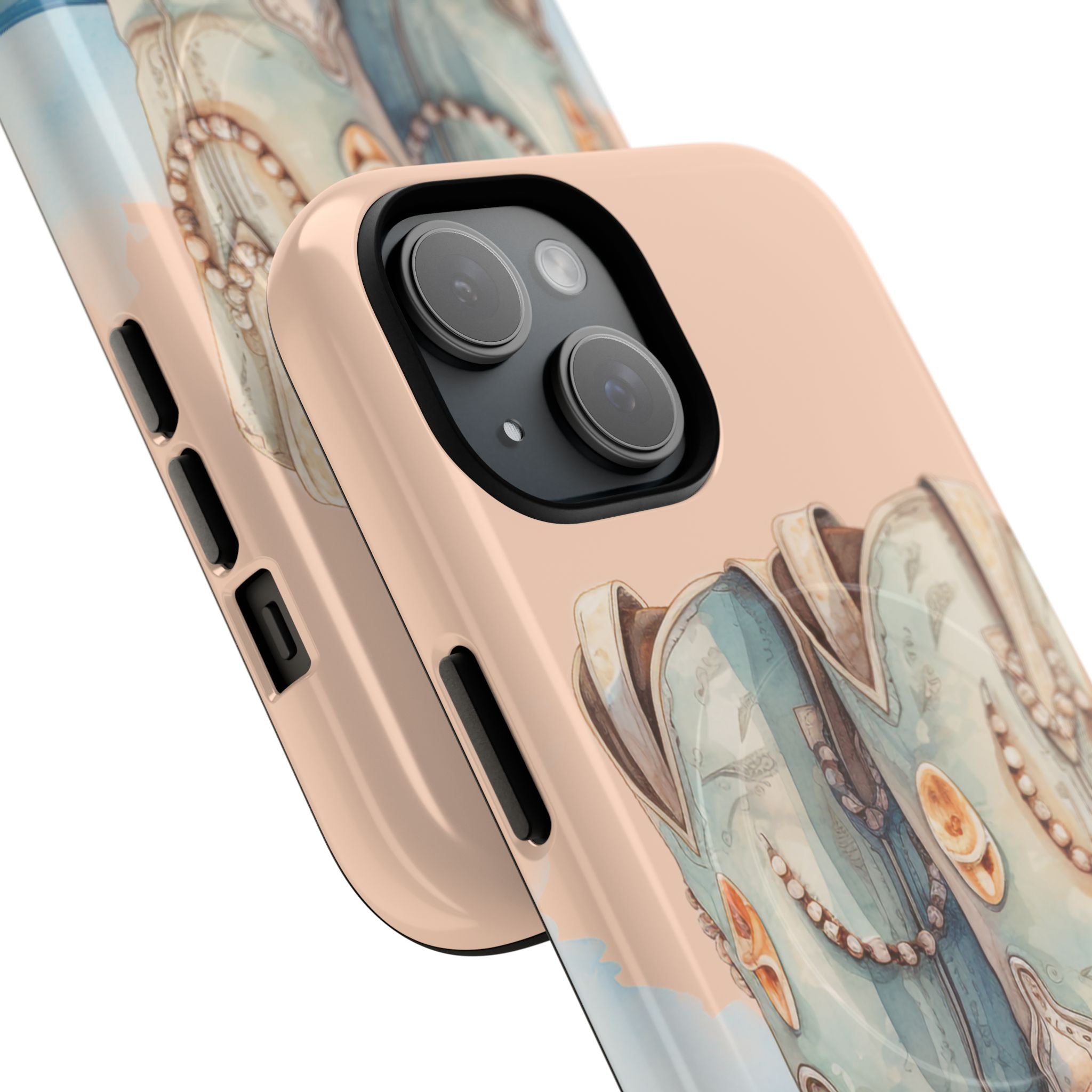 Seashell Cowgirl Boots Phone Case | Tough Magnetic Case