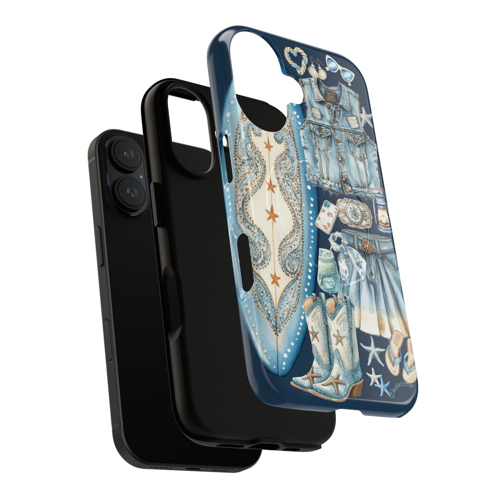 Sundown Cowgirl Boots Navy Tough Case