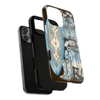 Sundown Cowgirl Boots Brown Phone Case | Coastal Western Patchwork MagSafe Design