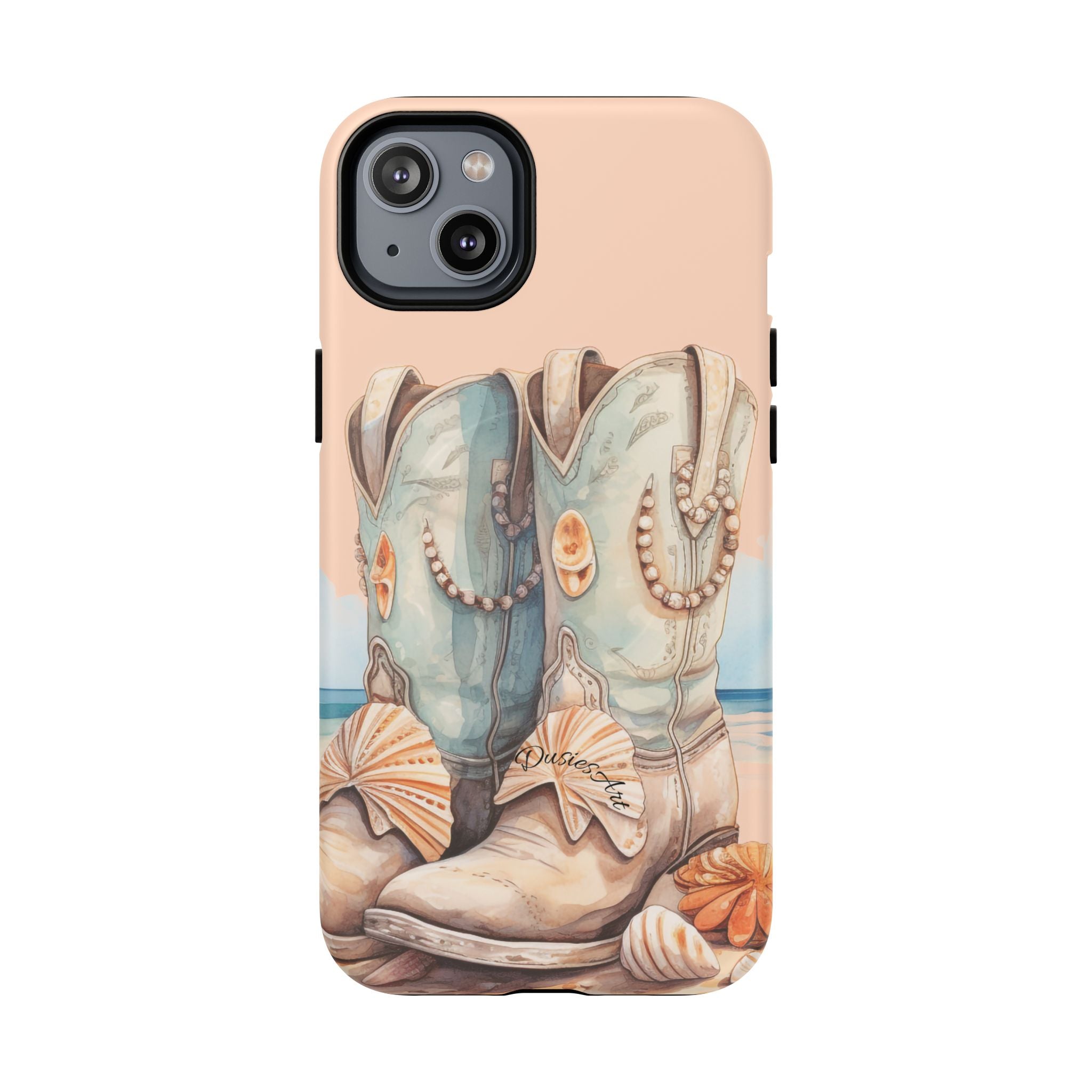 Seashell Cowgirl Boots Phone Case | Tough Magnetic Case