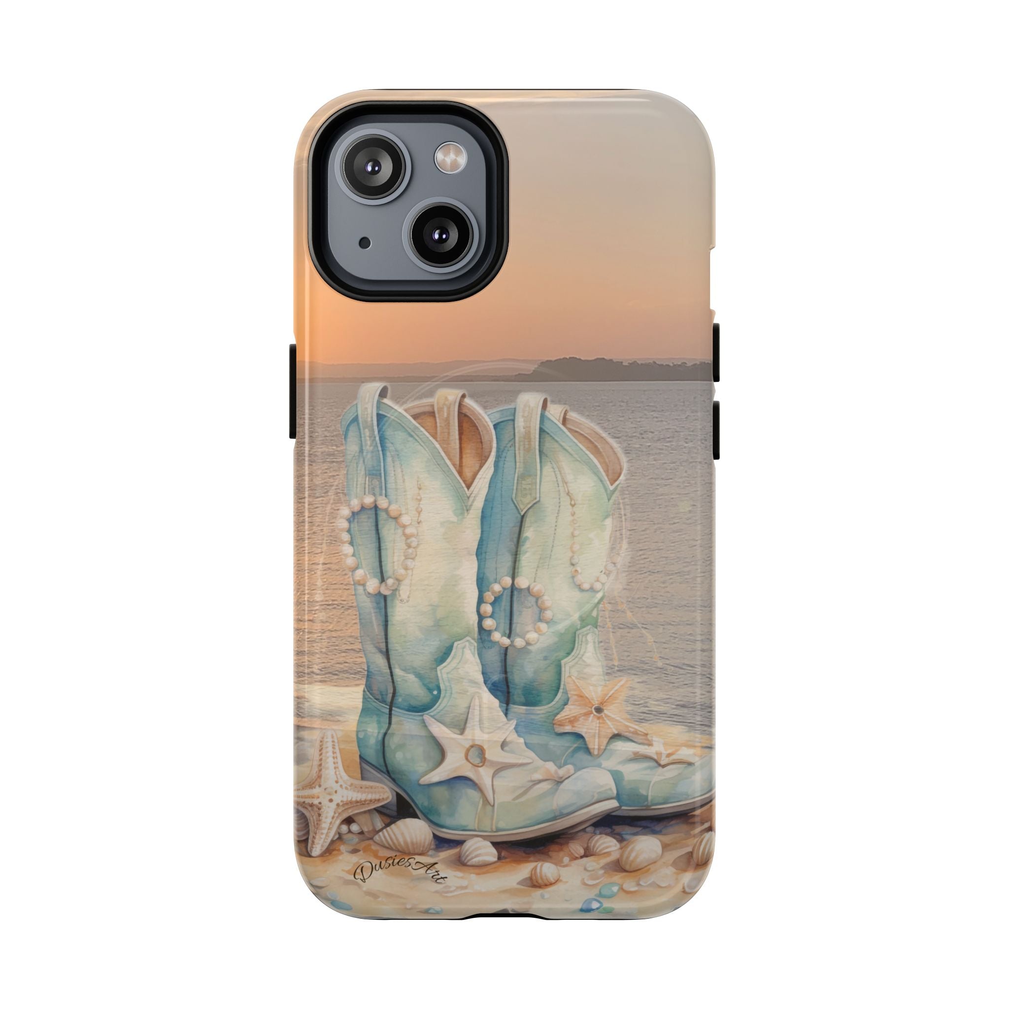 Sundown Boots Phone Case | Coastal Western Artwork| Tough Magnetic Case