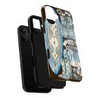 Sundown Cowgirl Boots Brown Phone Case | Coastal Western Patchwork MagSafe Design