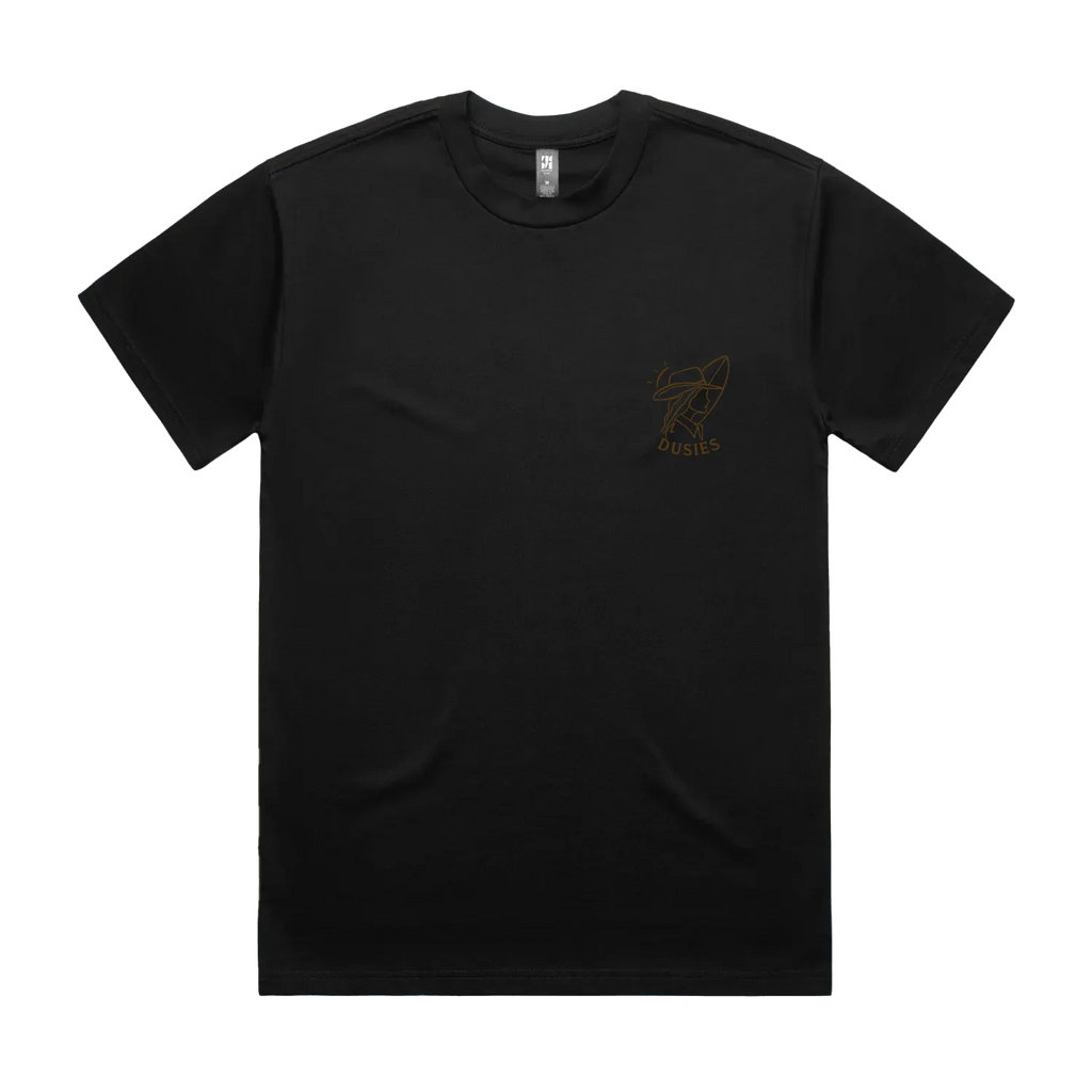 Black front flat lay