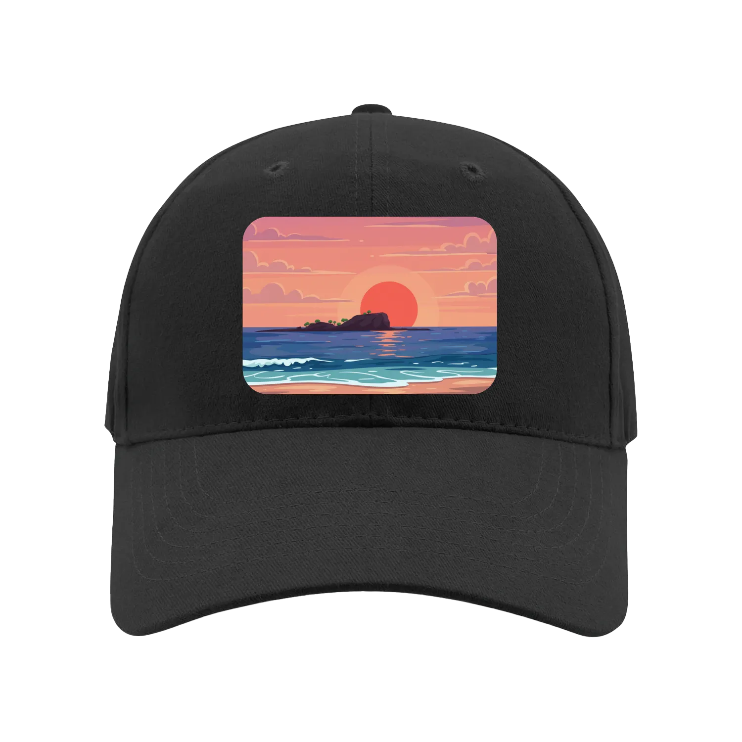 Black front flat lay