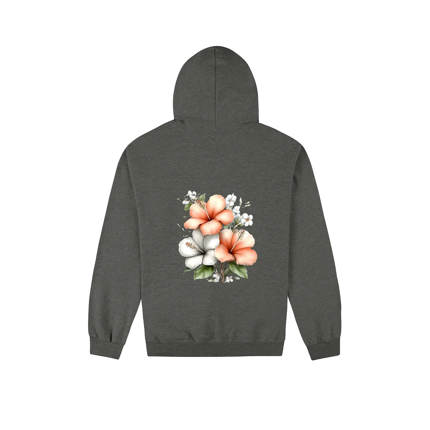Dark Heather back flat lay