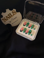 Emerald Green Press On-Nail Set