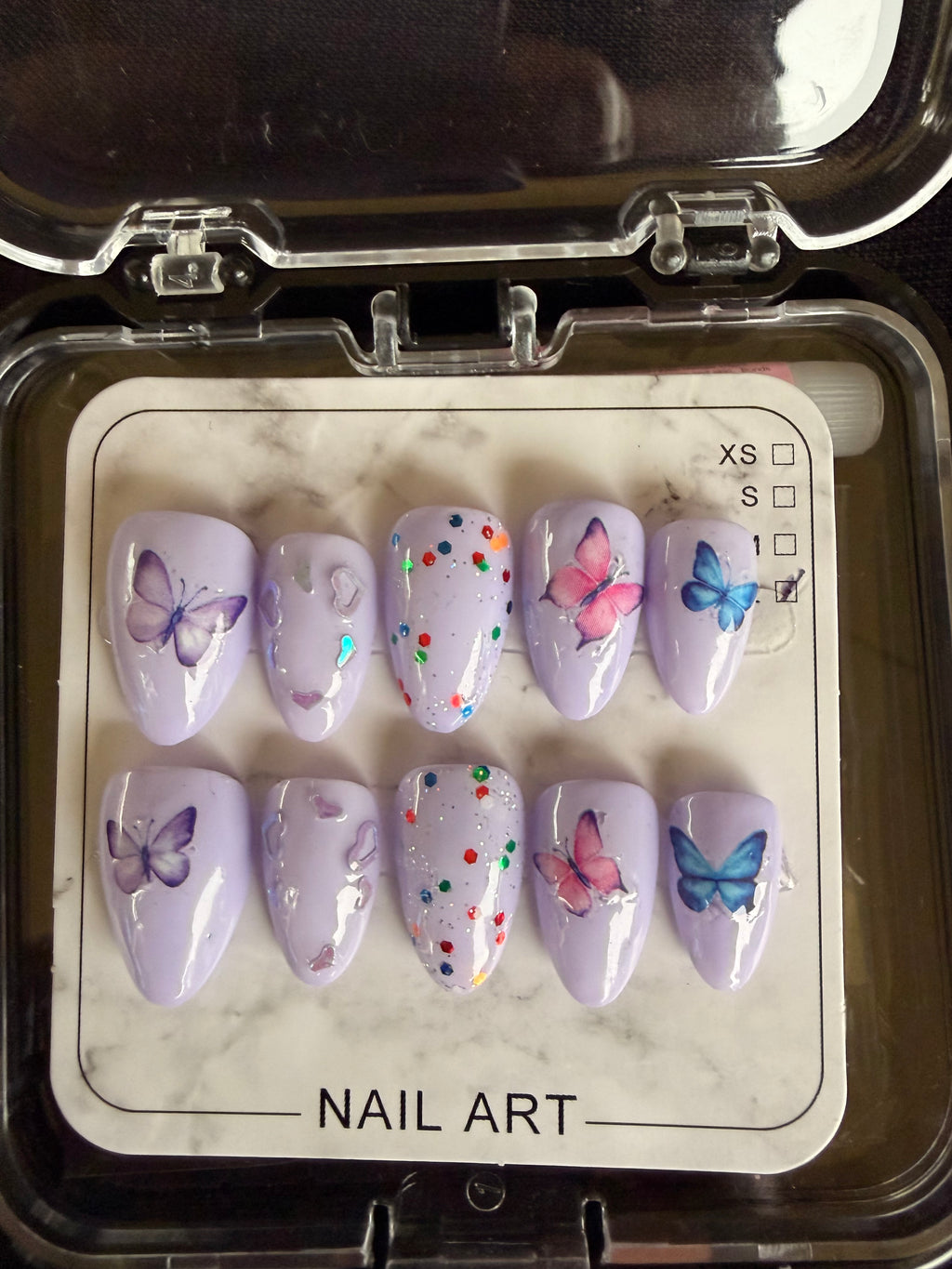 Lavender Flutter Press On-Nail Set
