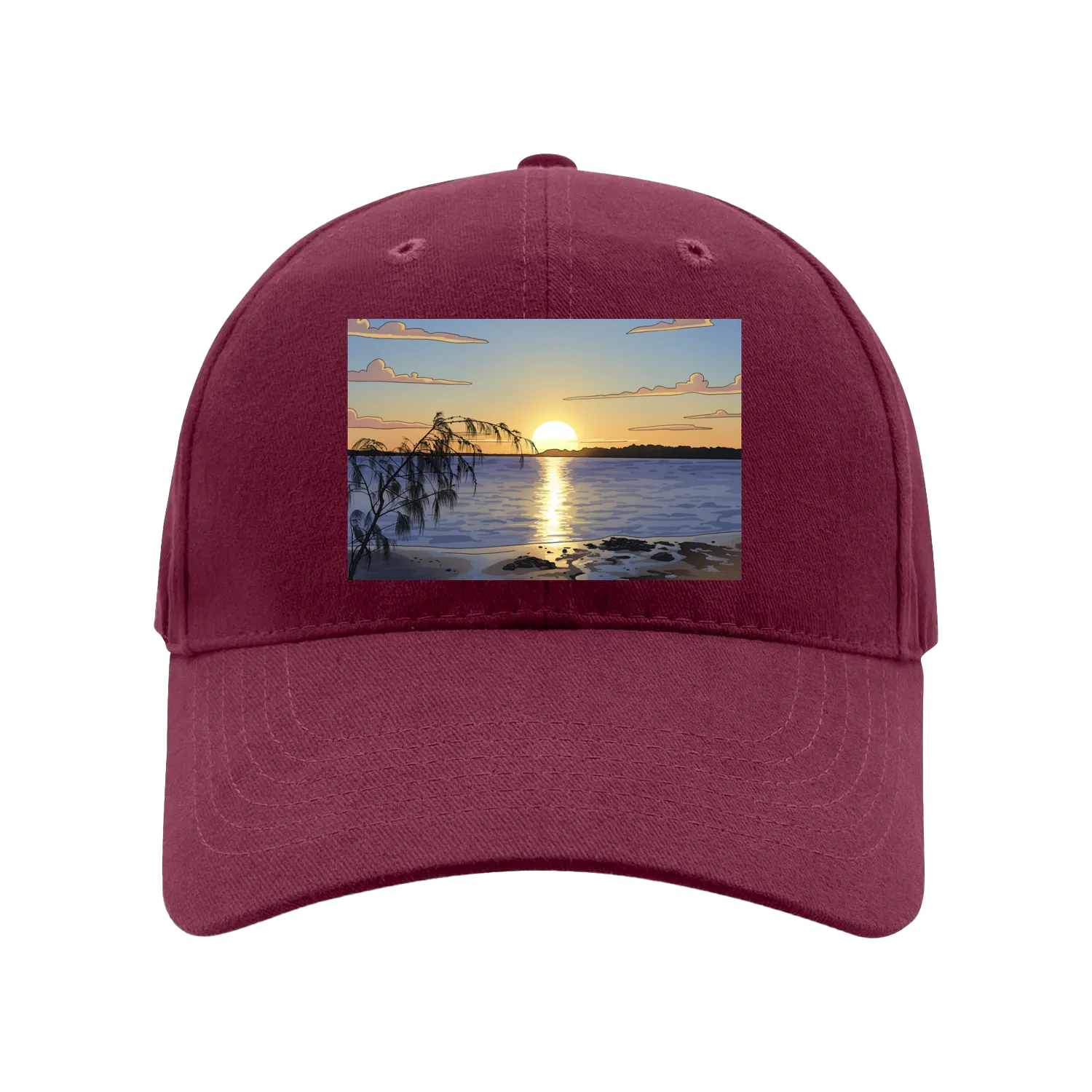 Maroon front flat lay