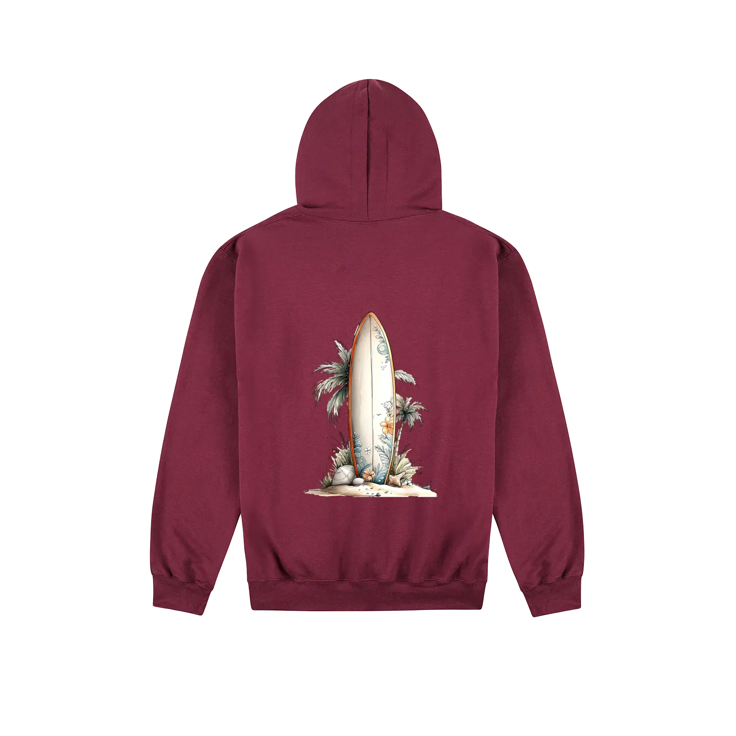 Maroon back flat lay