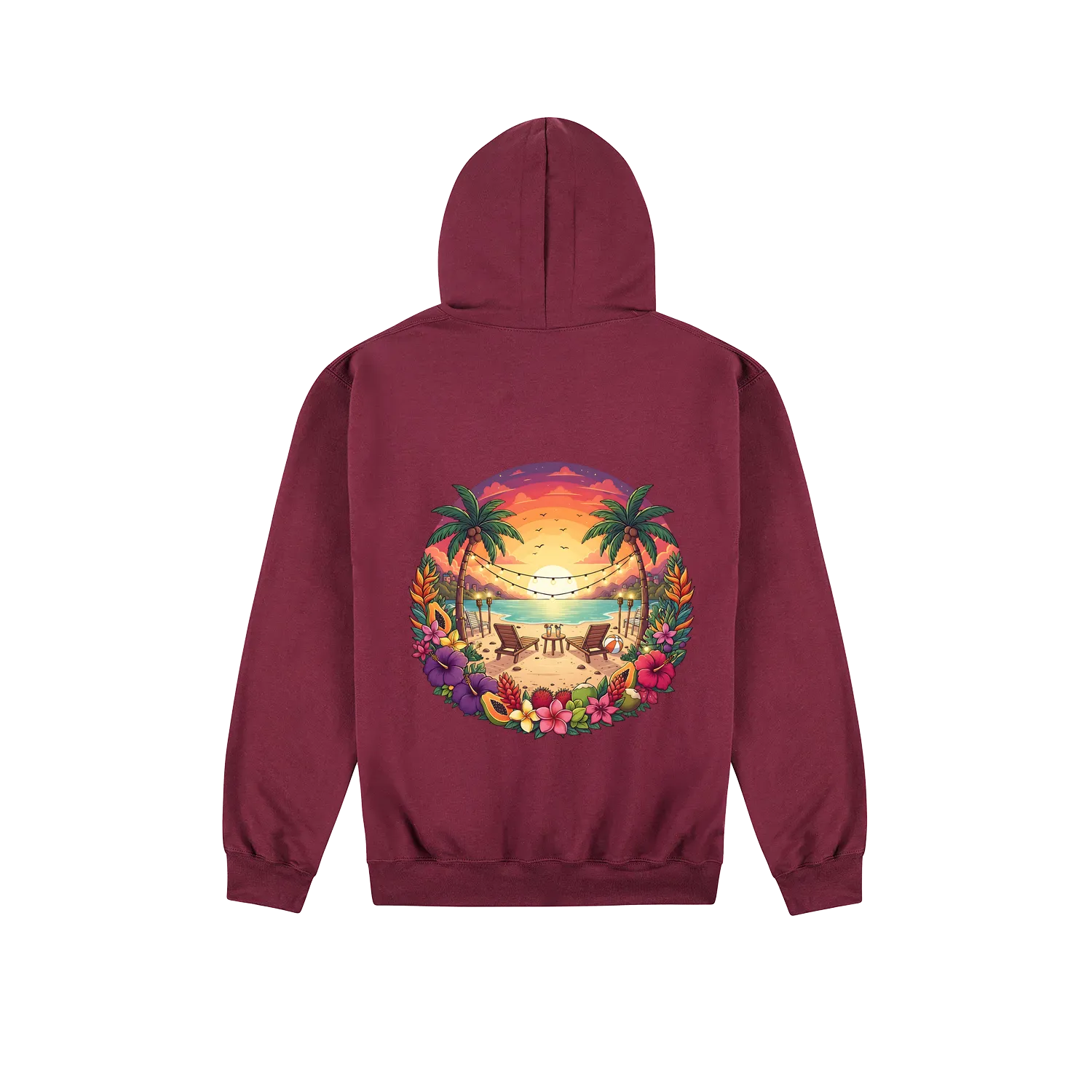 Maroon back flat lay