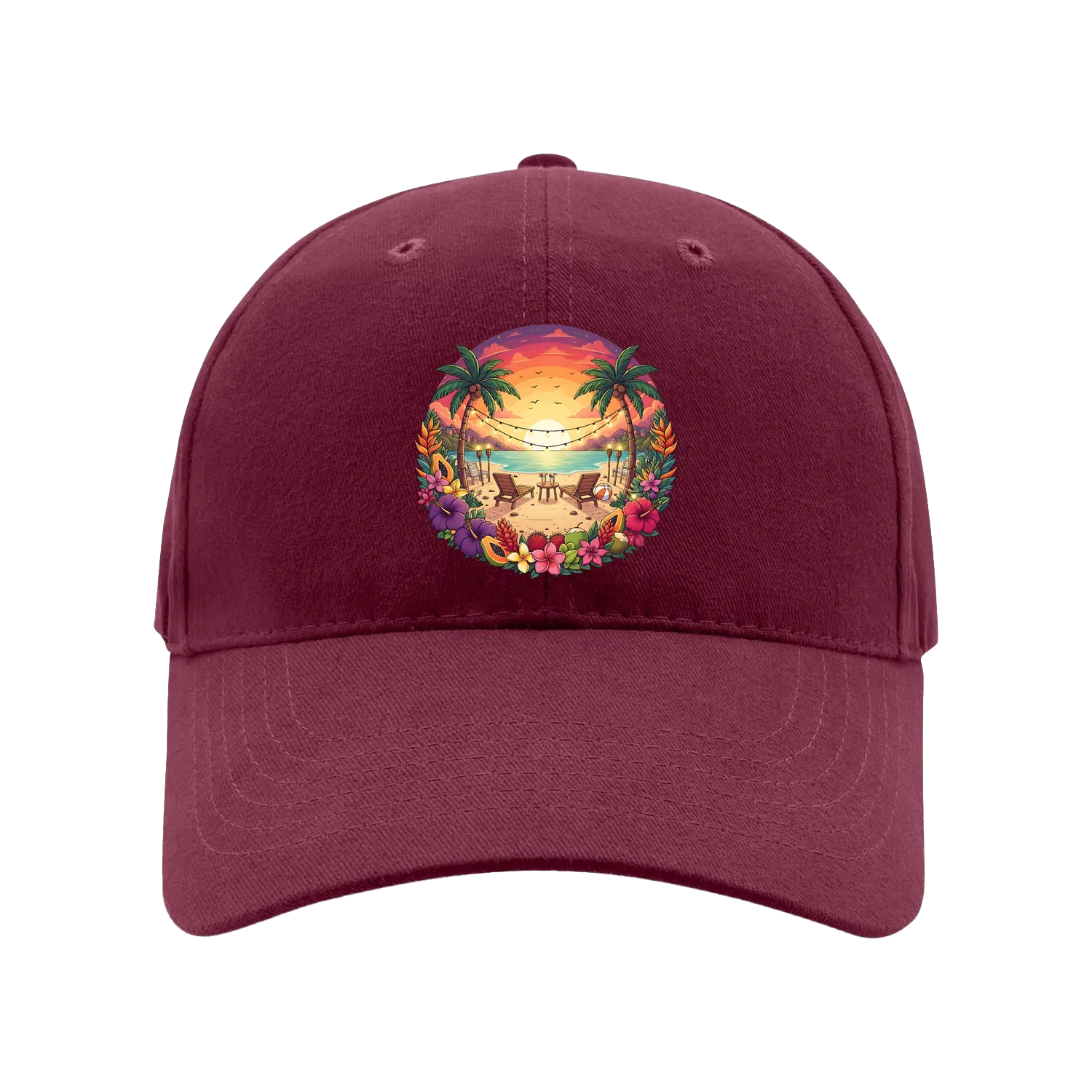 Maroon front flat lay