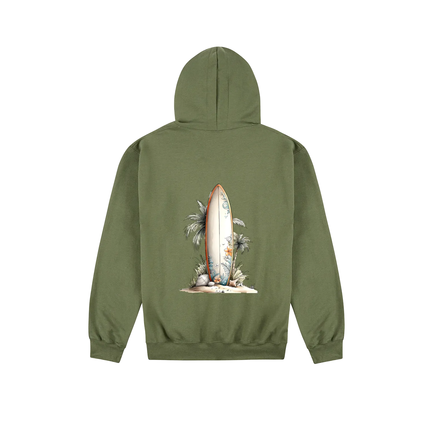 Military Green back flat lay