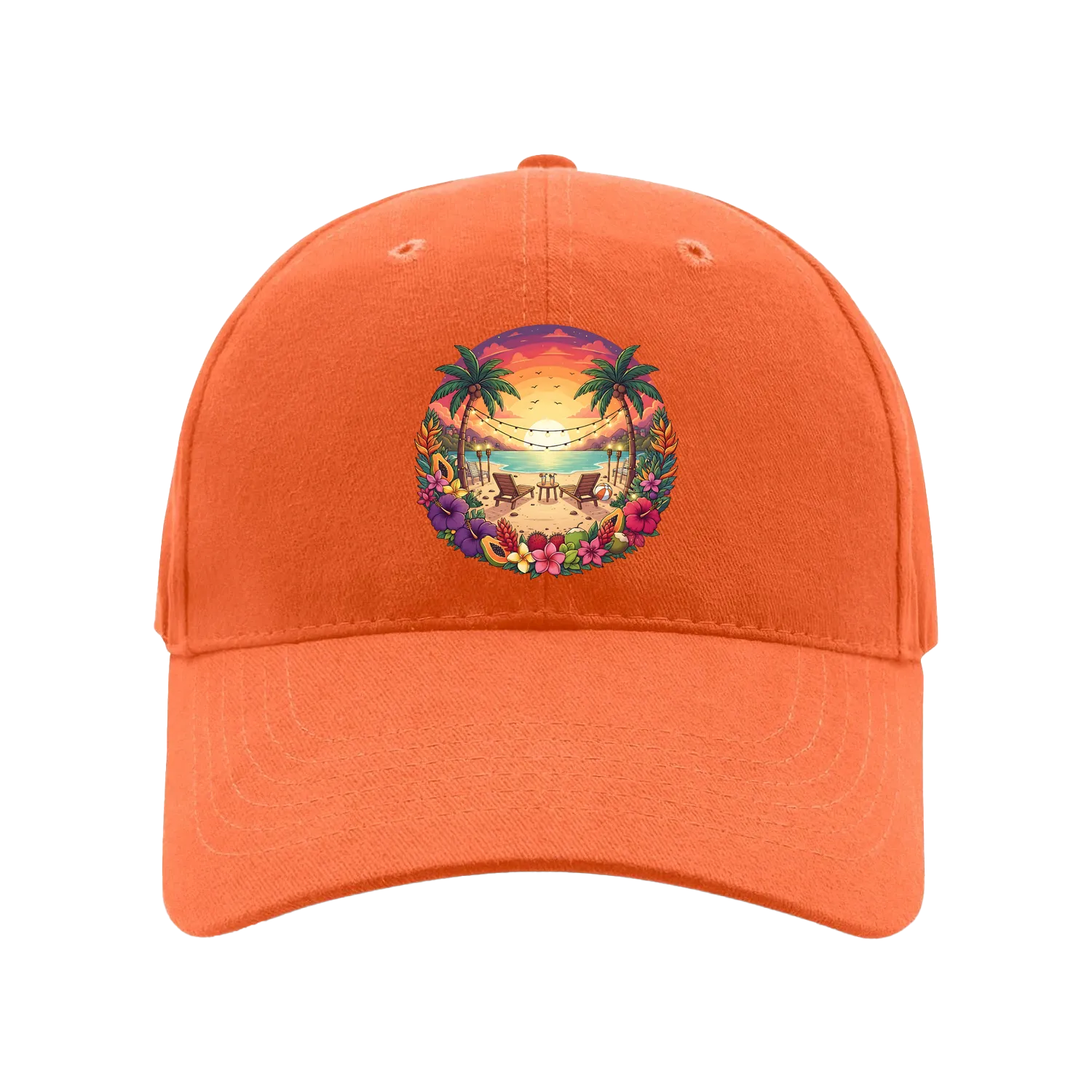 Orange front flat lay