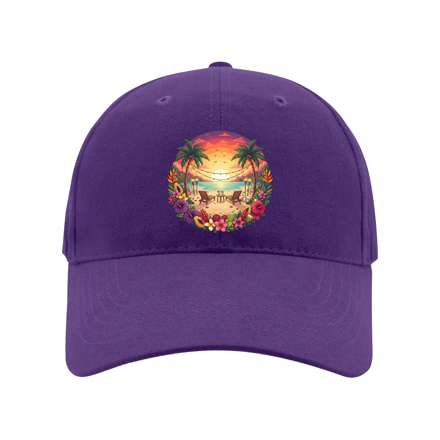 Purple front flat lay