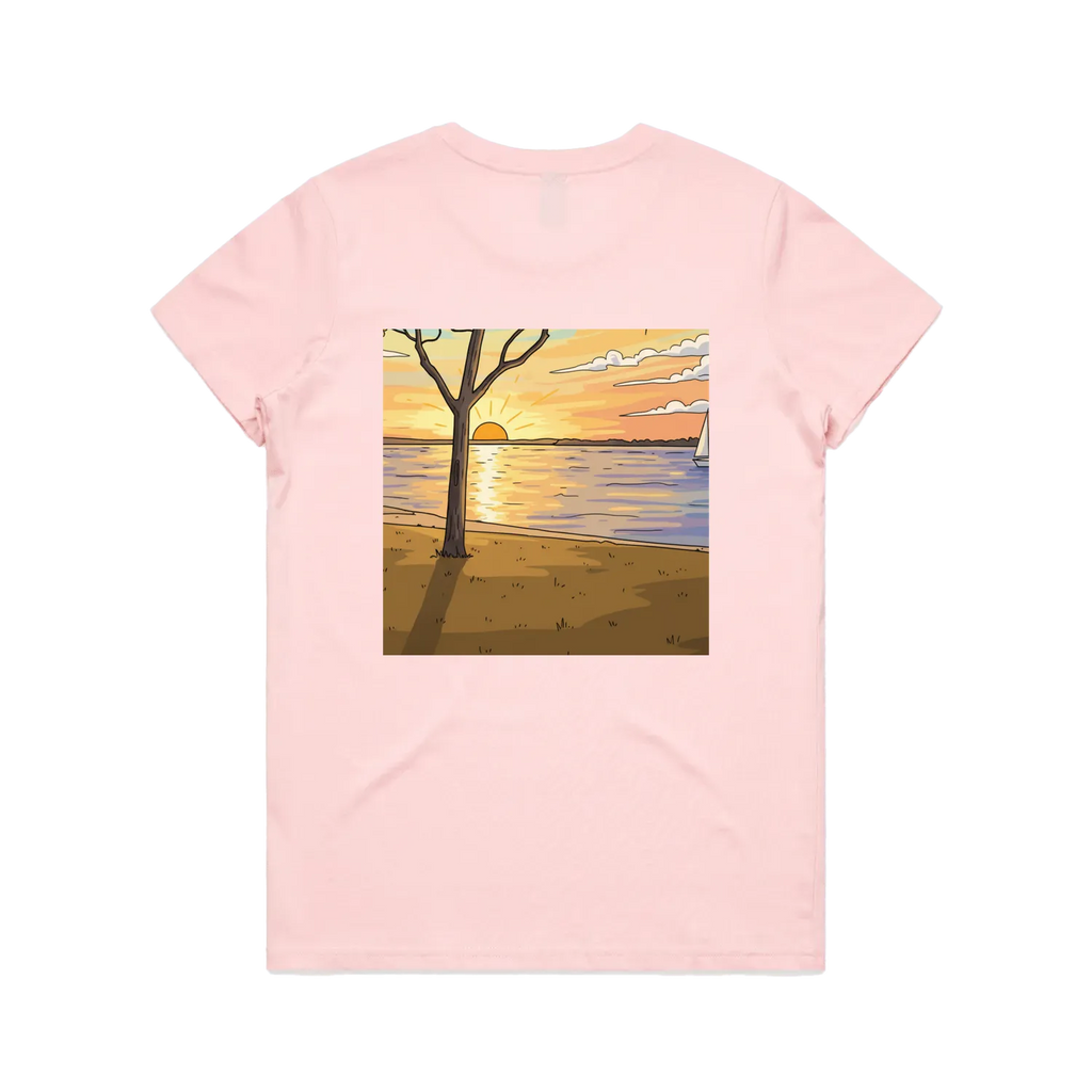 Dusies Coastal Tee - Bongaree Sunset